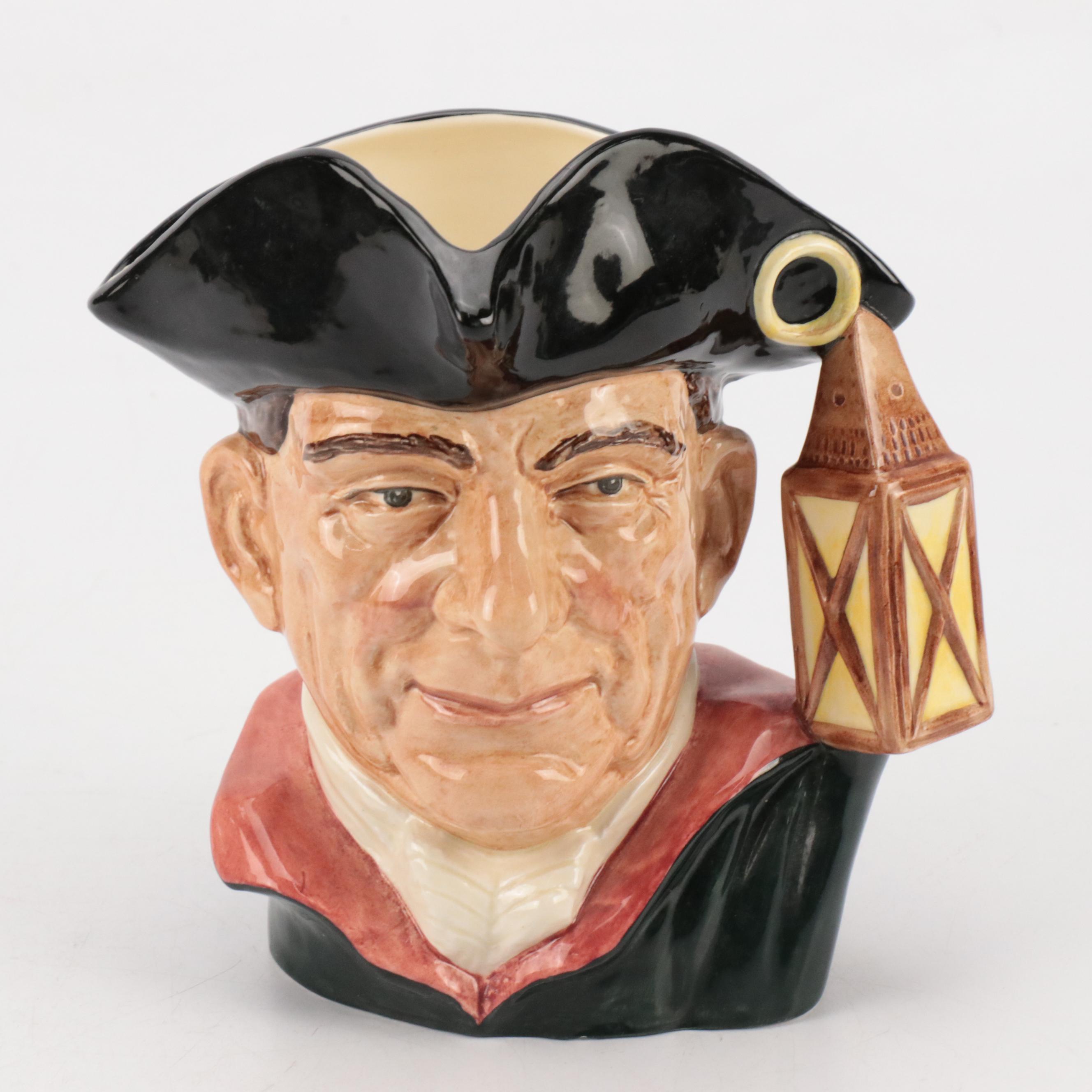 Pineapple-Form Candlesticks and Bells With "Night Watchmen" Character Mug