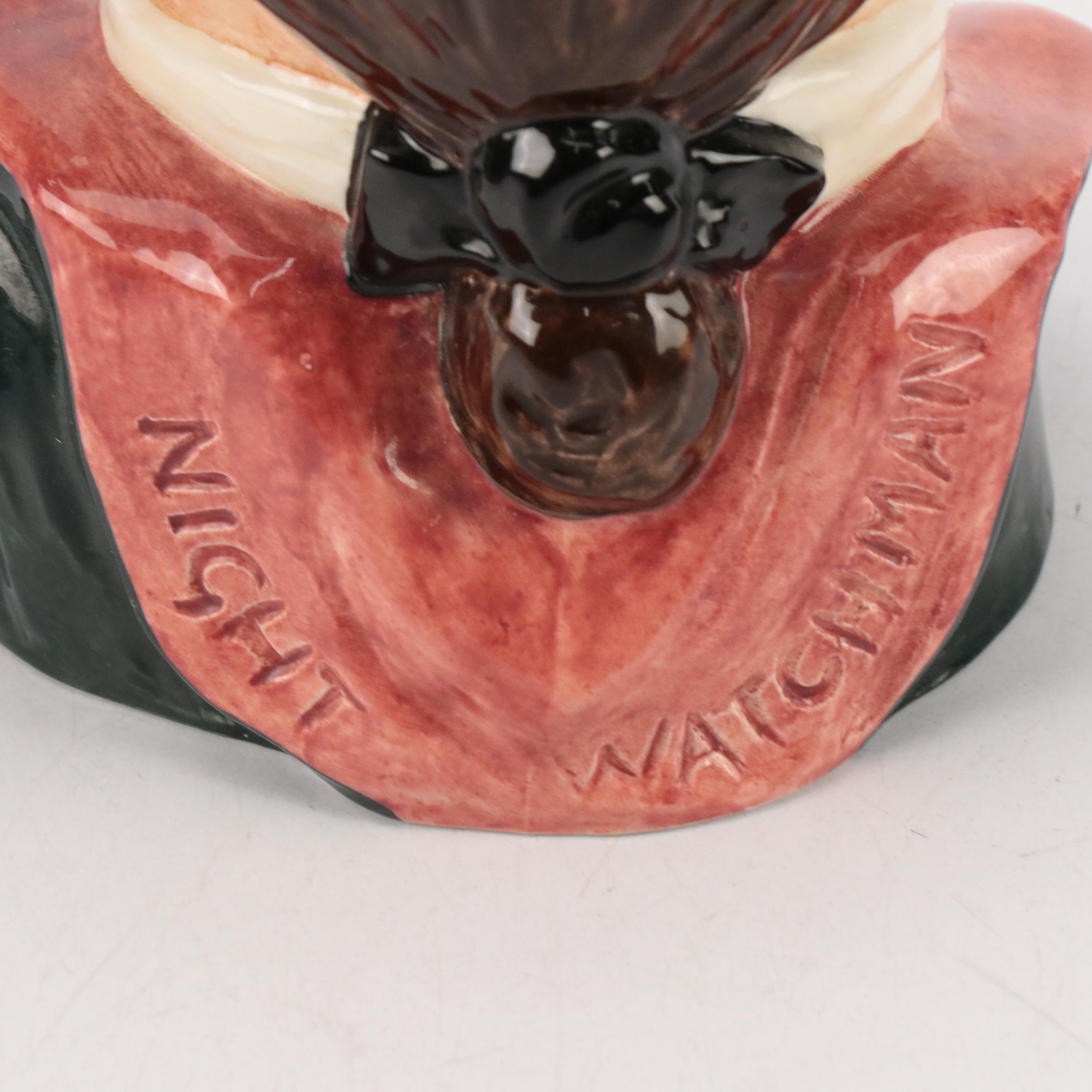 Pineapple-Form Candlesticks and Bells With "Night Watchmen" Character Mug