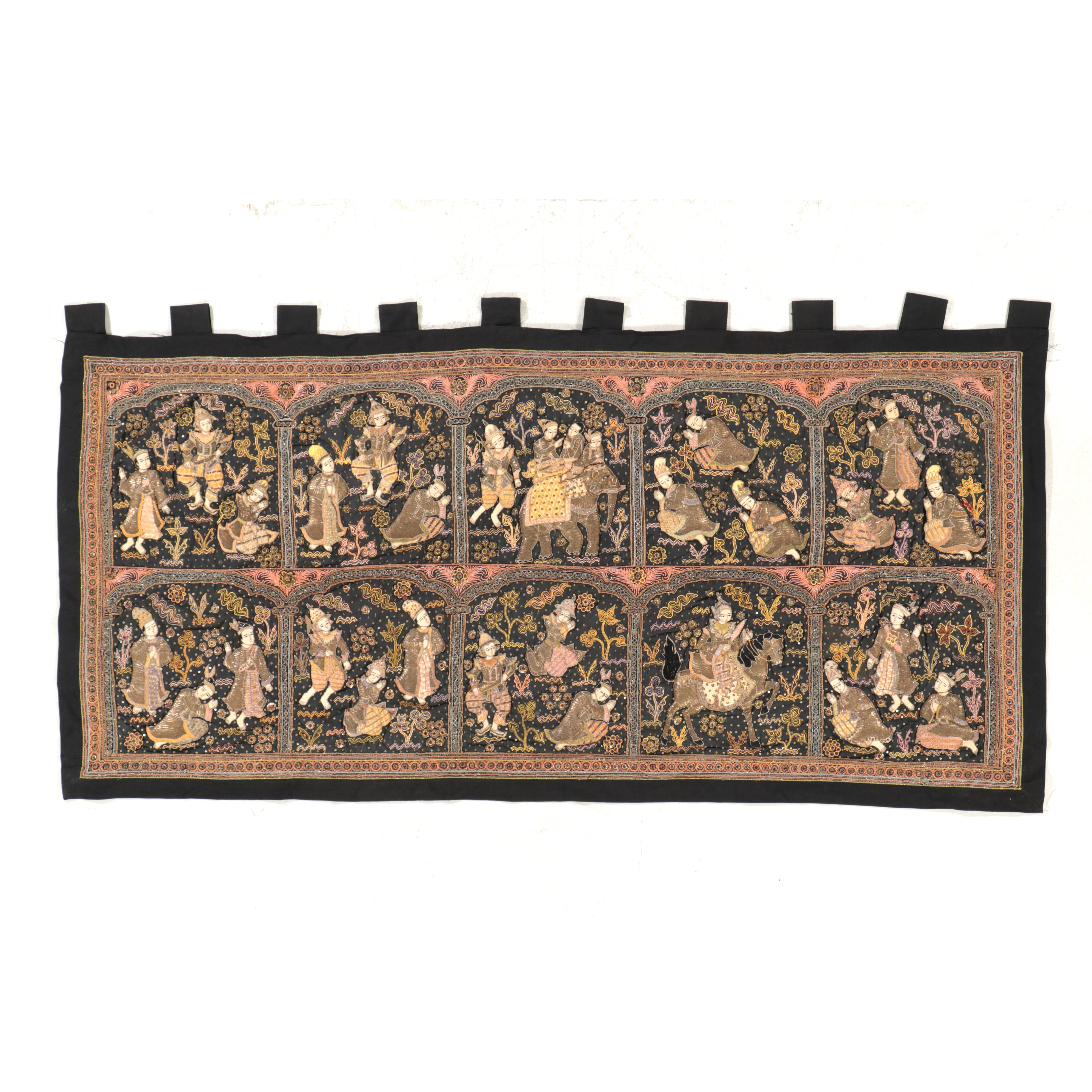 Burmese Handmade Embroidered Kalaga Wall Hanging