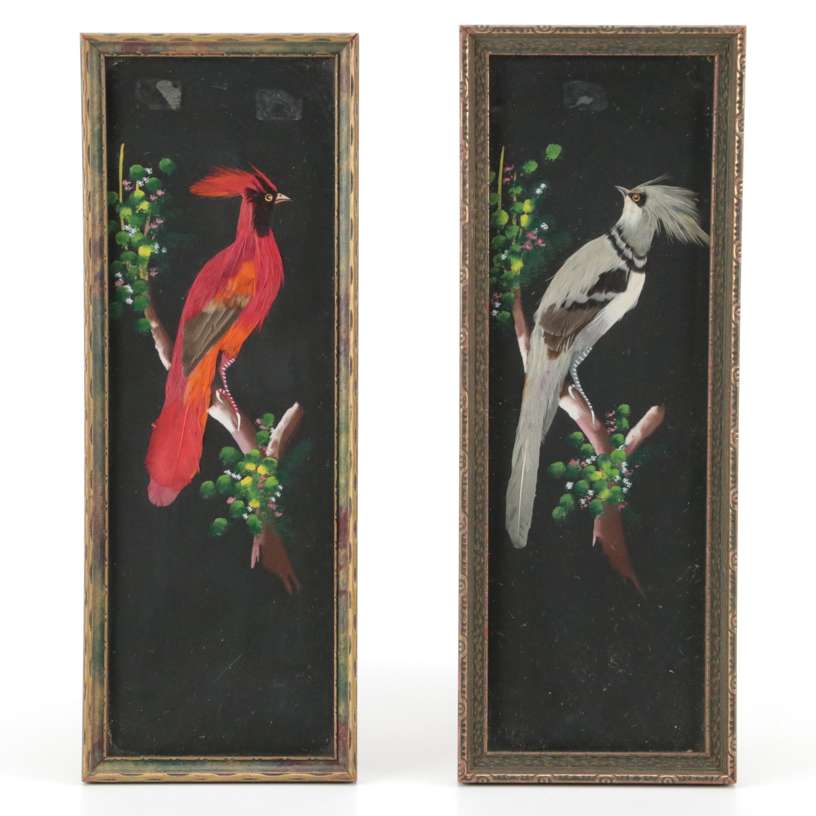 Mexican Style Feathercraft Mixed Media Composition