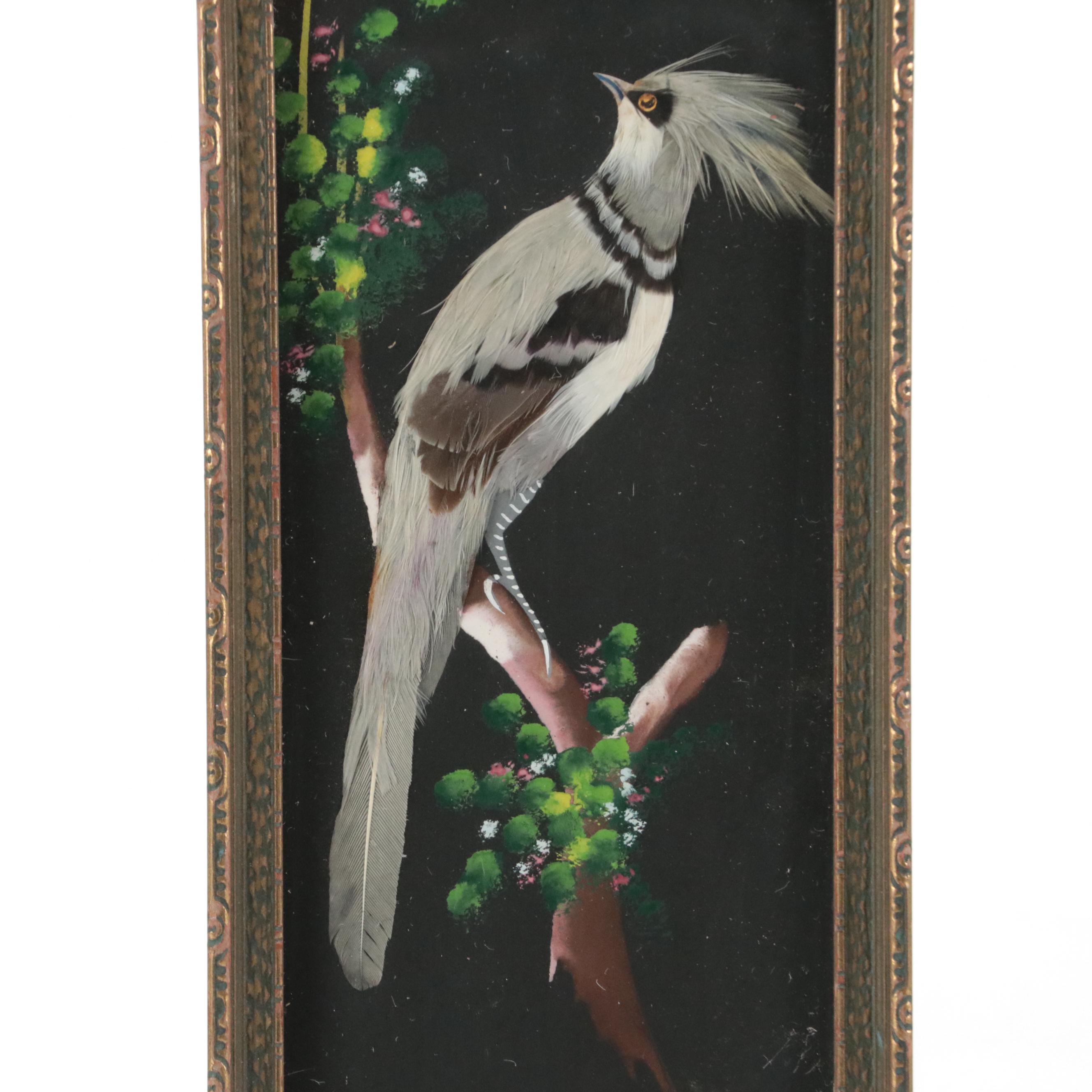 Mexican Style Feathercraft Mixed Media Composition