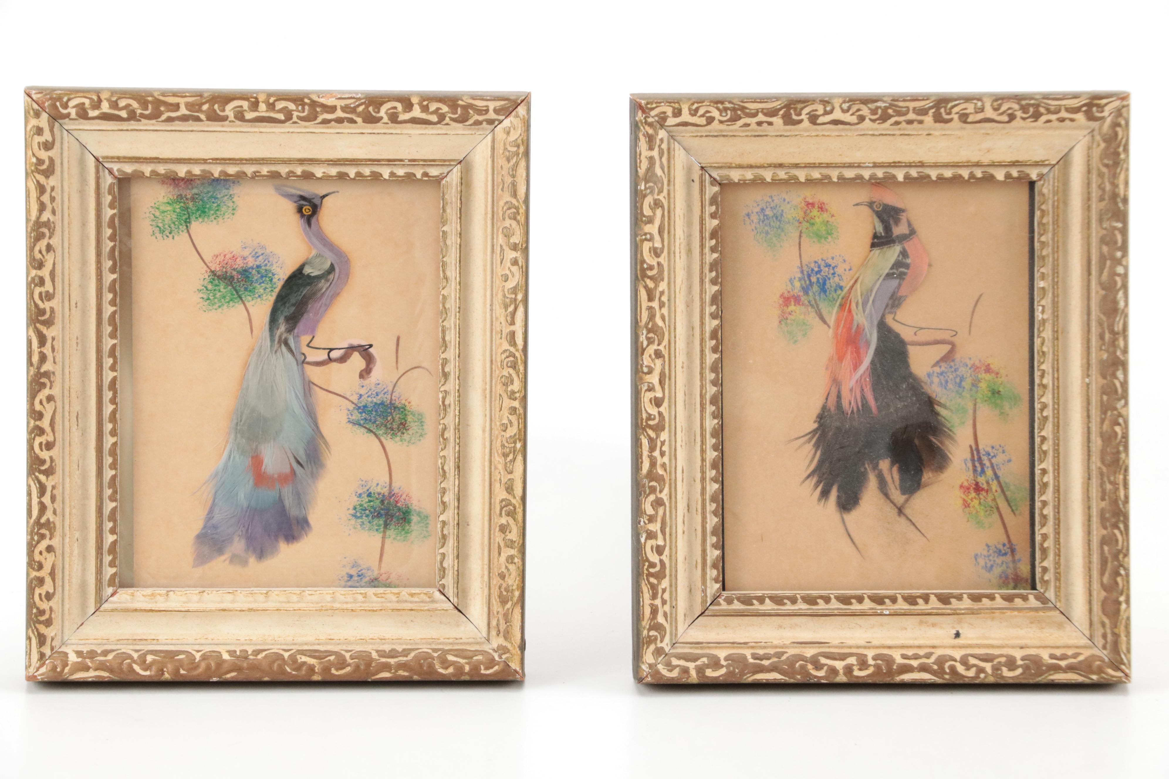 Mexican Style Feathercraft Mixed Media Composition