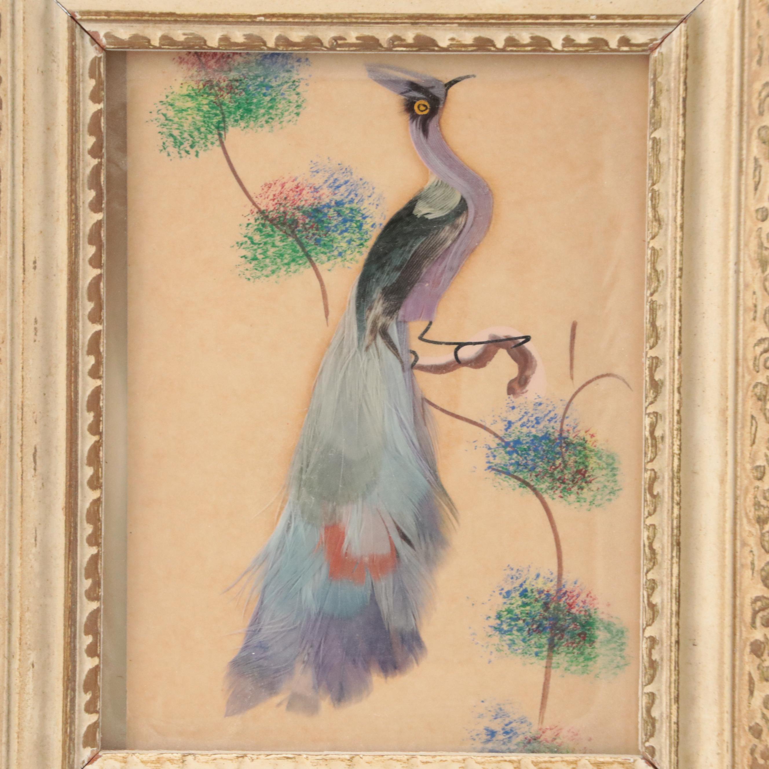 Mexican Style Feathercraft Mixed Media Composition