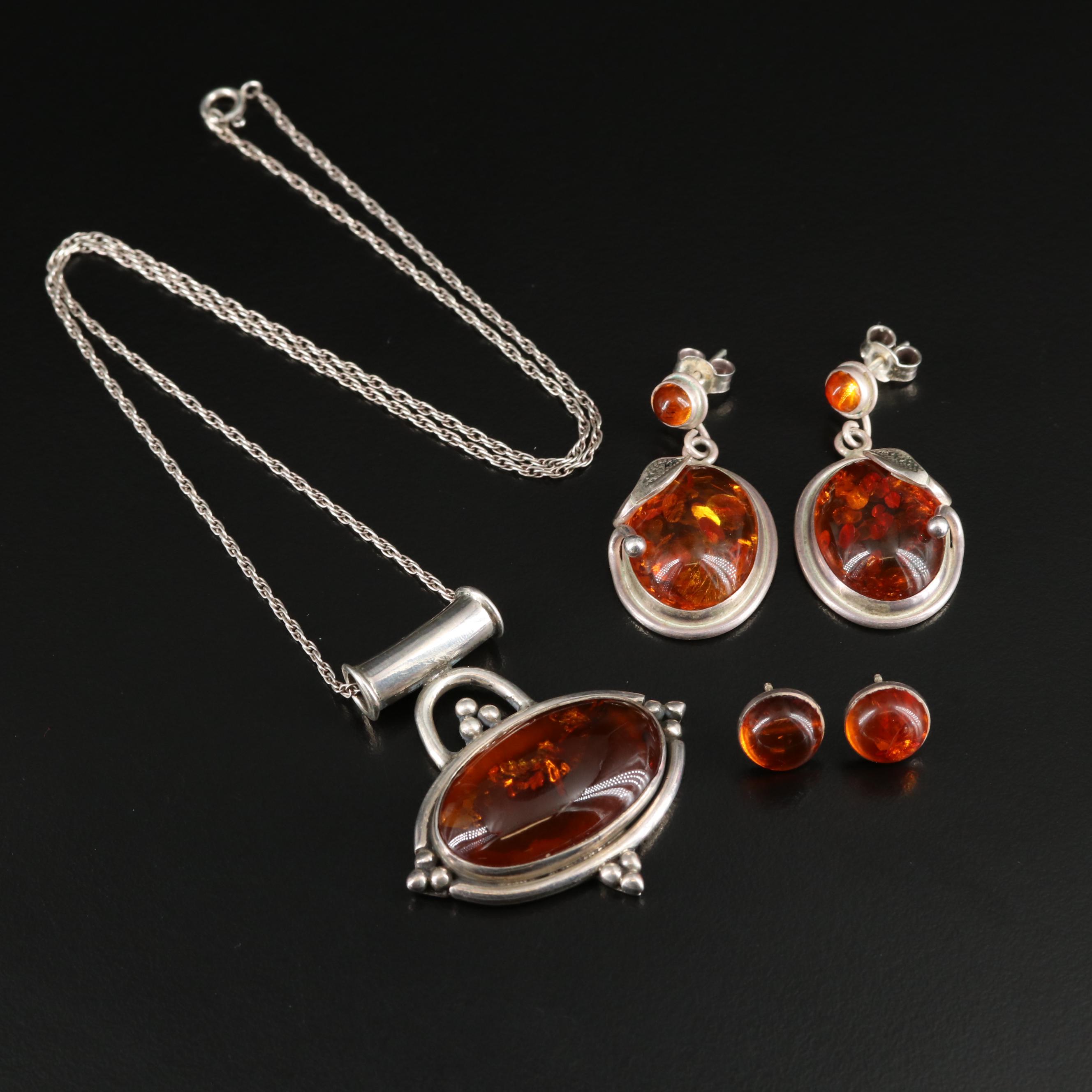 Sterling Amber Jewelry Collection