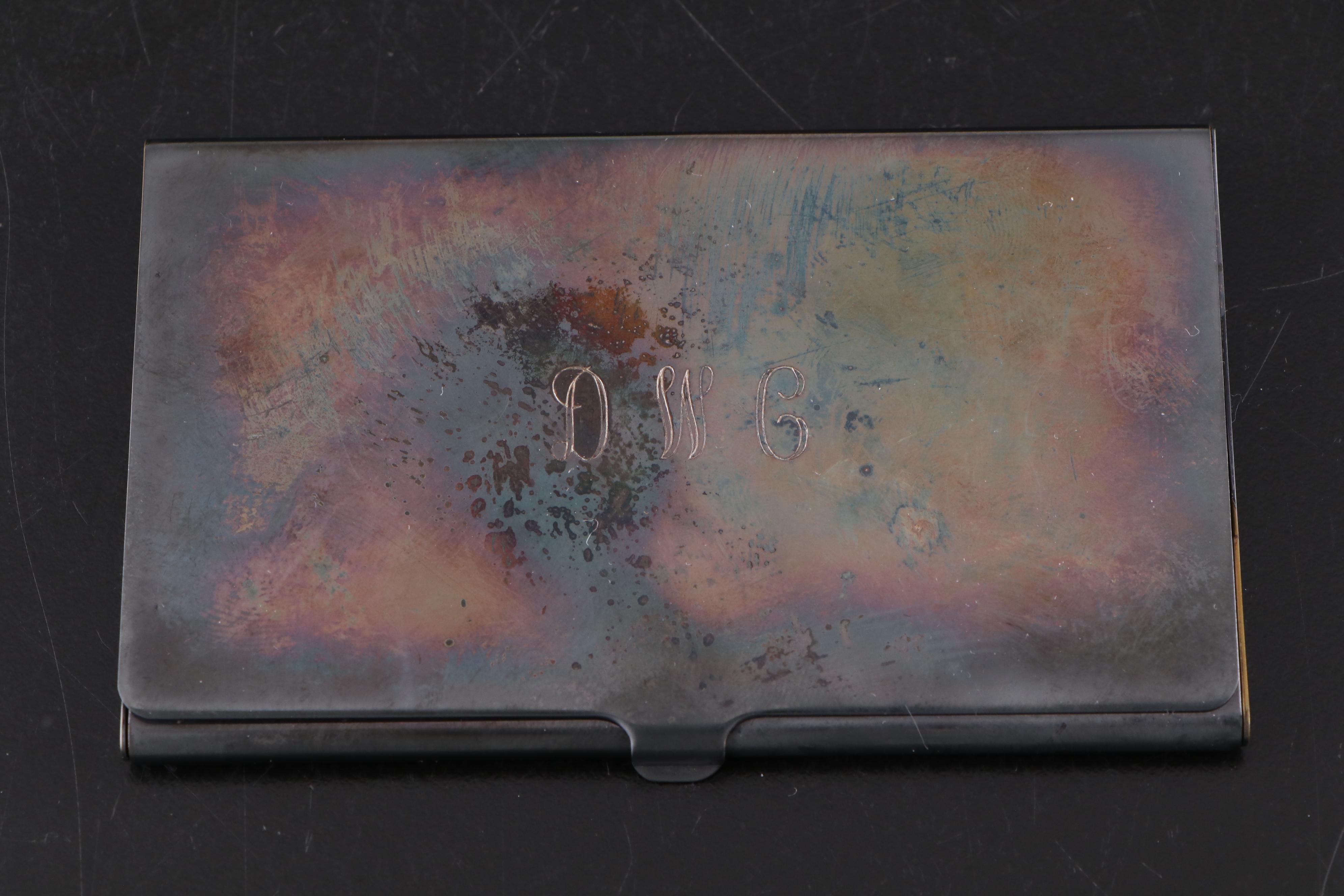 Zippo Sterling Silver Lighter with Silver Plate Shakers and Other Pocket Items