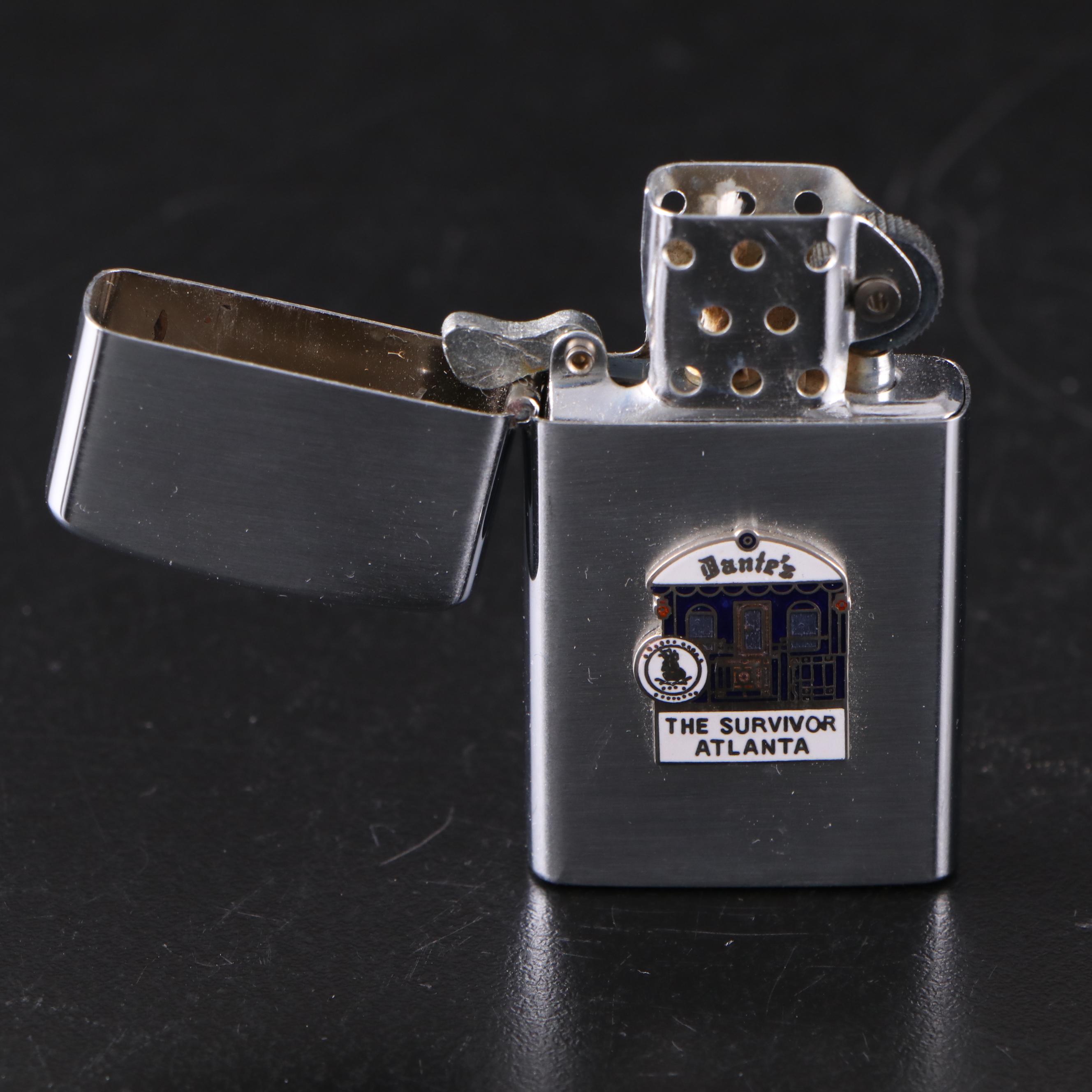 Zippo Sterling Silver Lighter with Silver Plate Shakers and Other Pocket Items