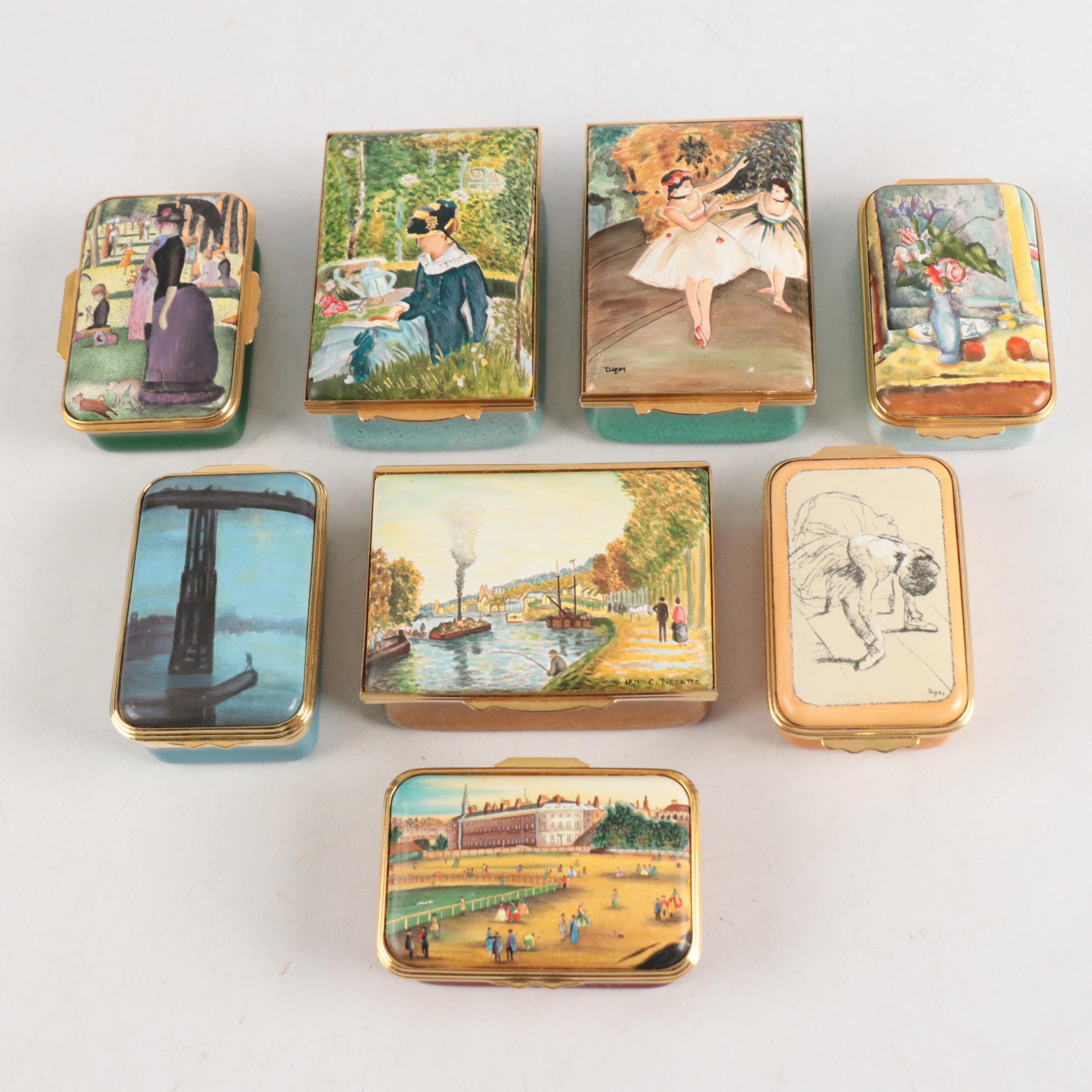 Halcyon Days Enamel Boxes Featuring Famed Artistic Works
