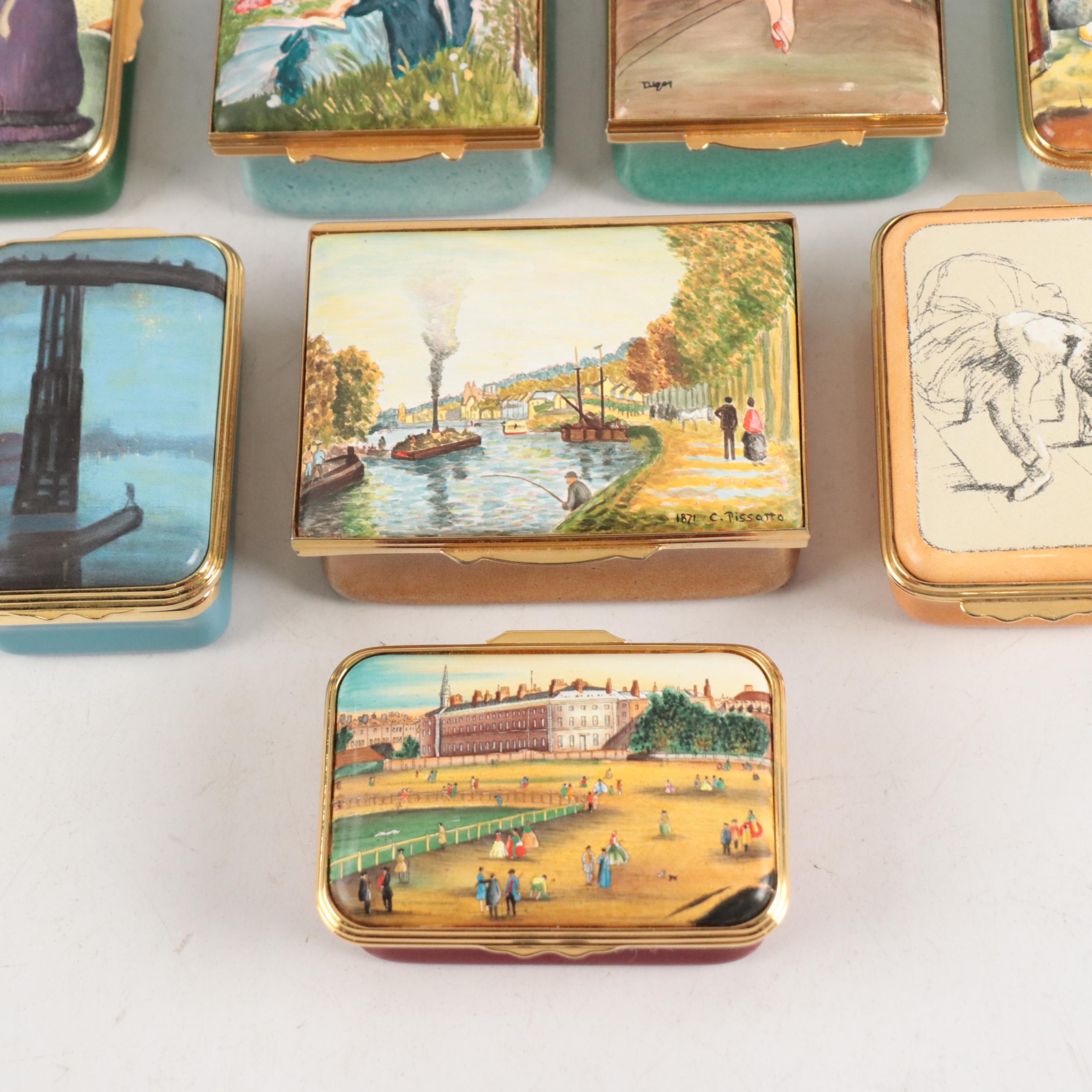 Halcyon Days Enamel Boxes Featuring Famed Artistic Works