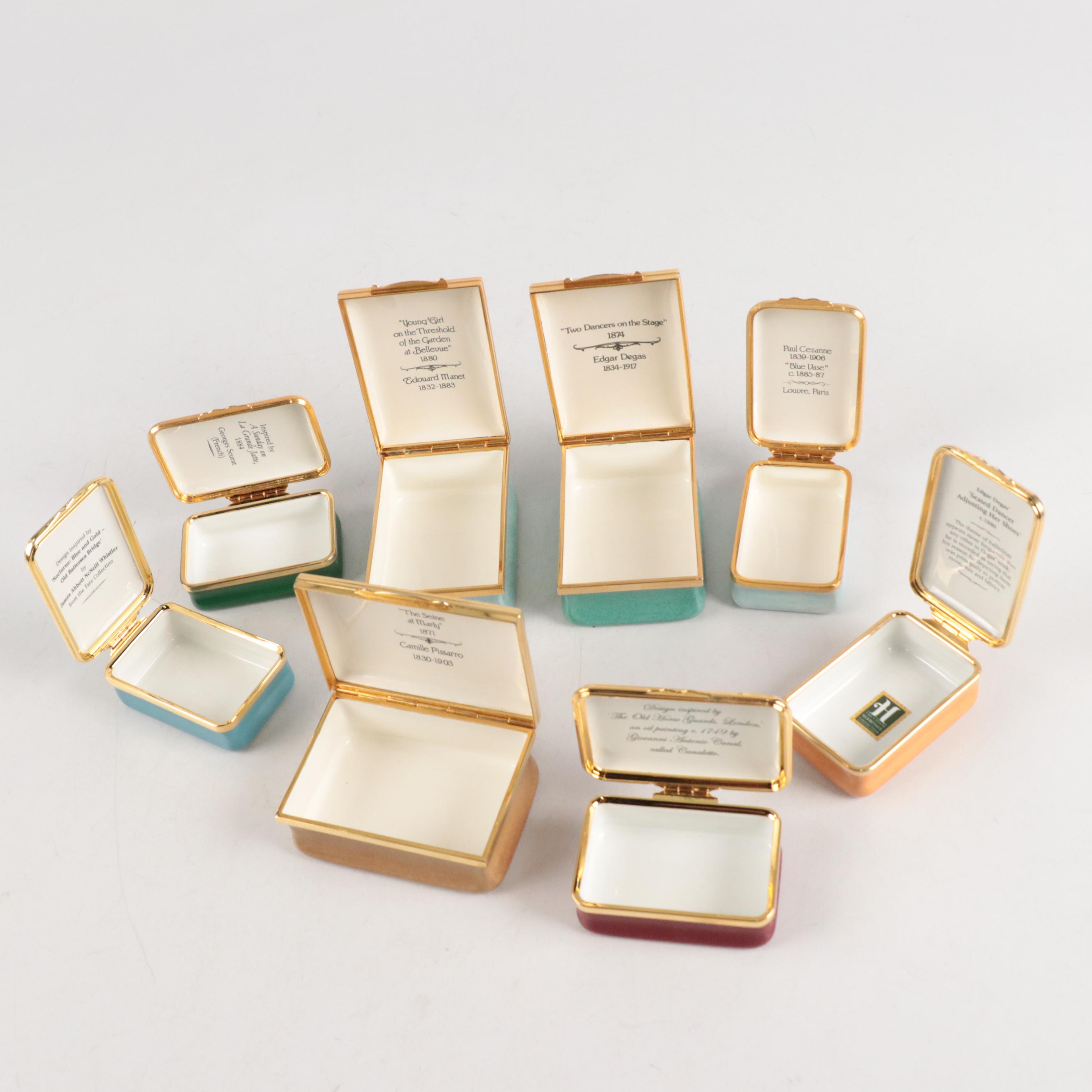 Halcyon Days Enamel Boxes Featuring Famed Artistic Works