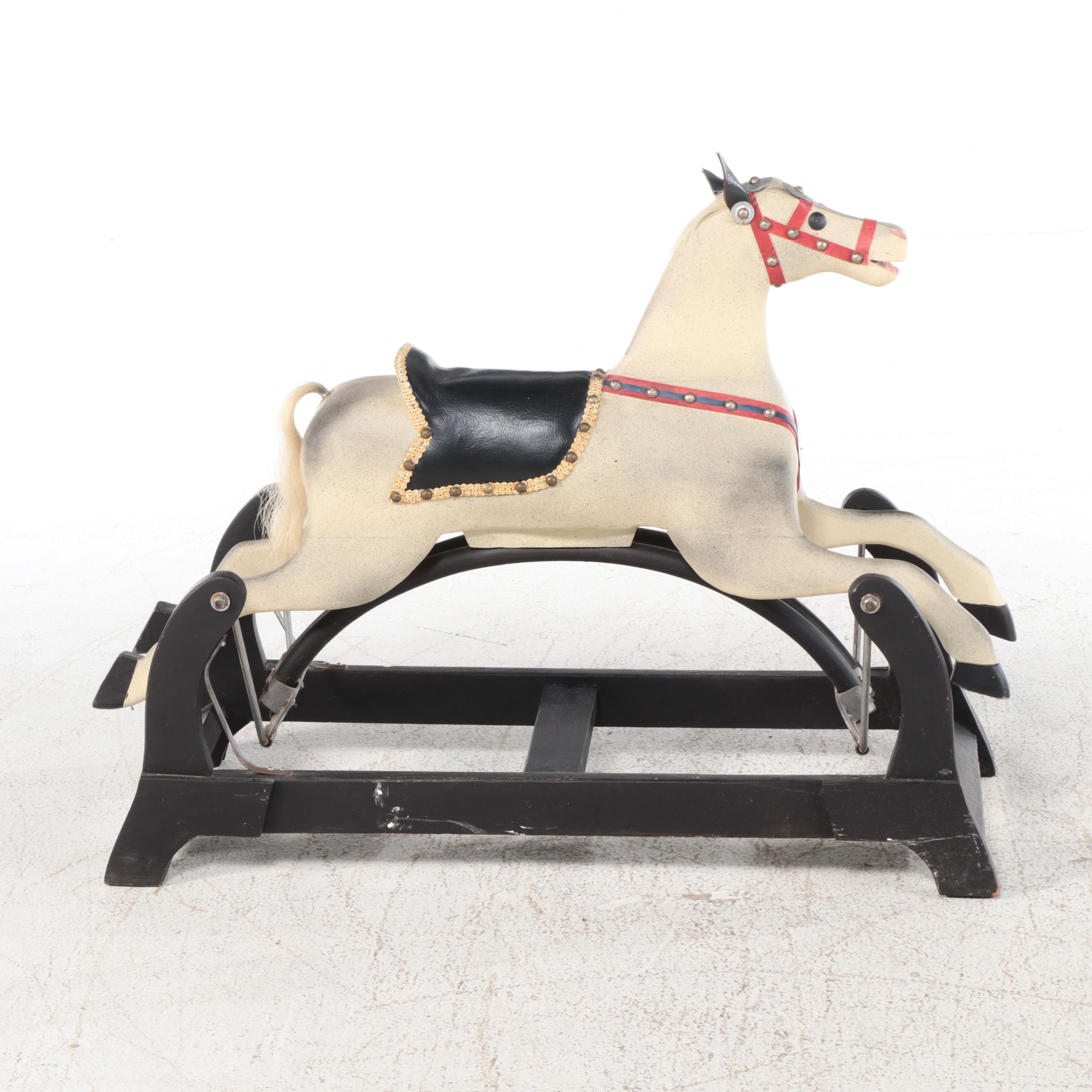 Victorian Style Wooden Platform Rocking Horse