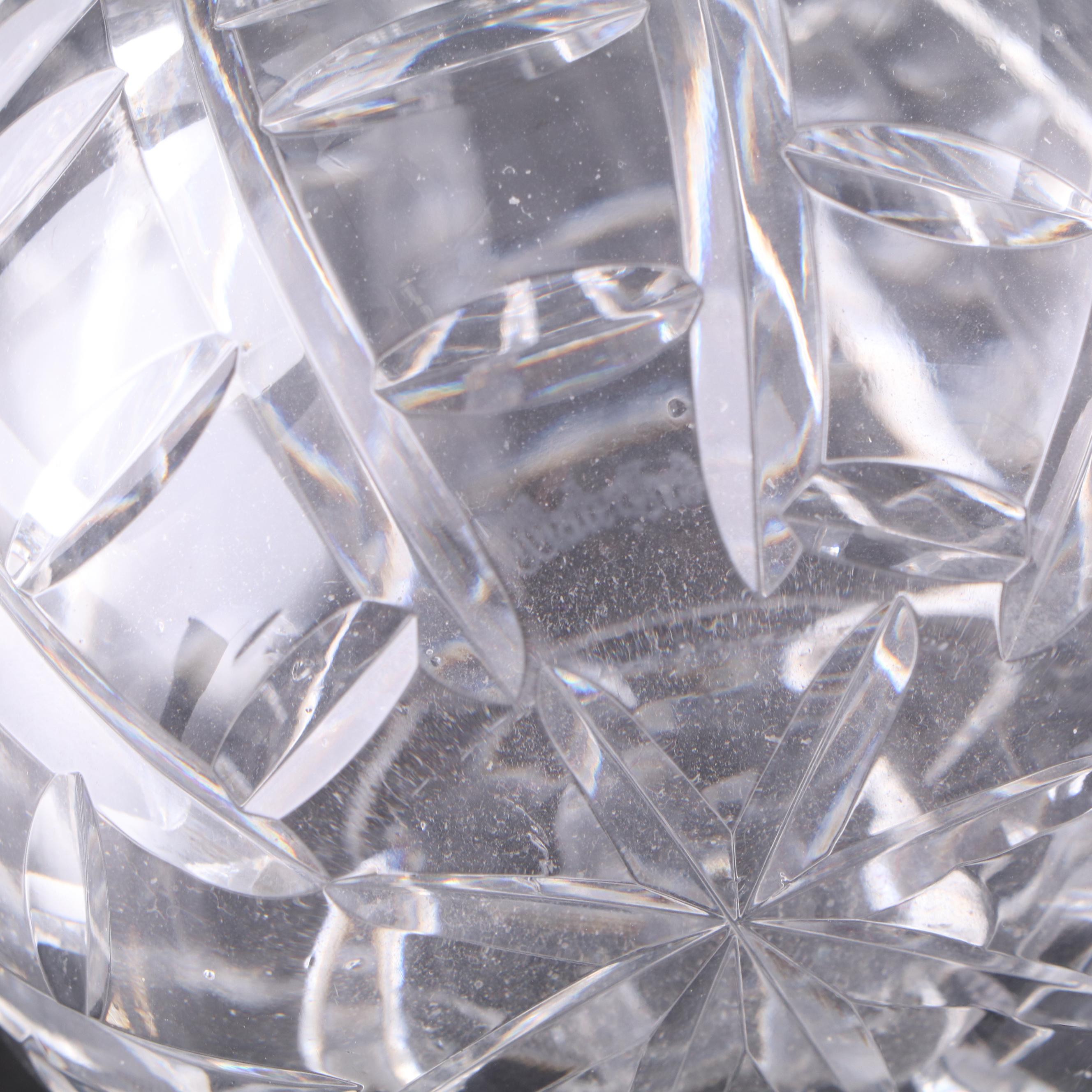 Waterford Crystal Vases and Mantle Lustre With Prisms, 21st Century