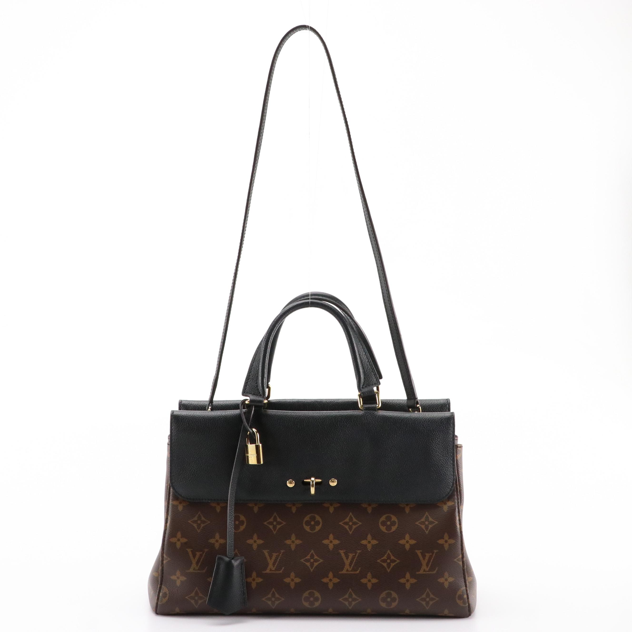 Louis Vuitton Venus Bag in Monogram Canvas and Black Leather