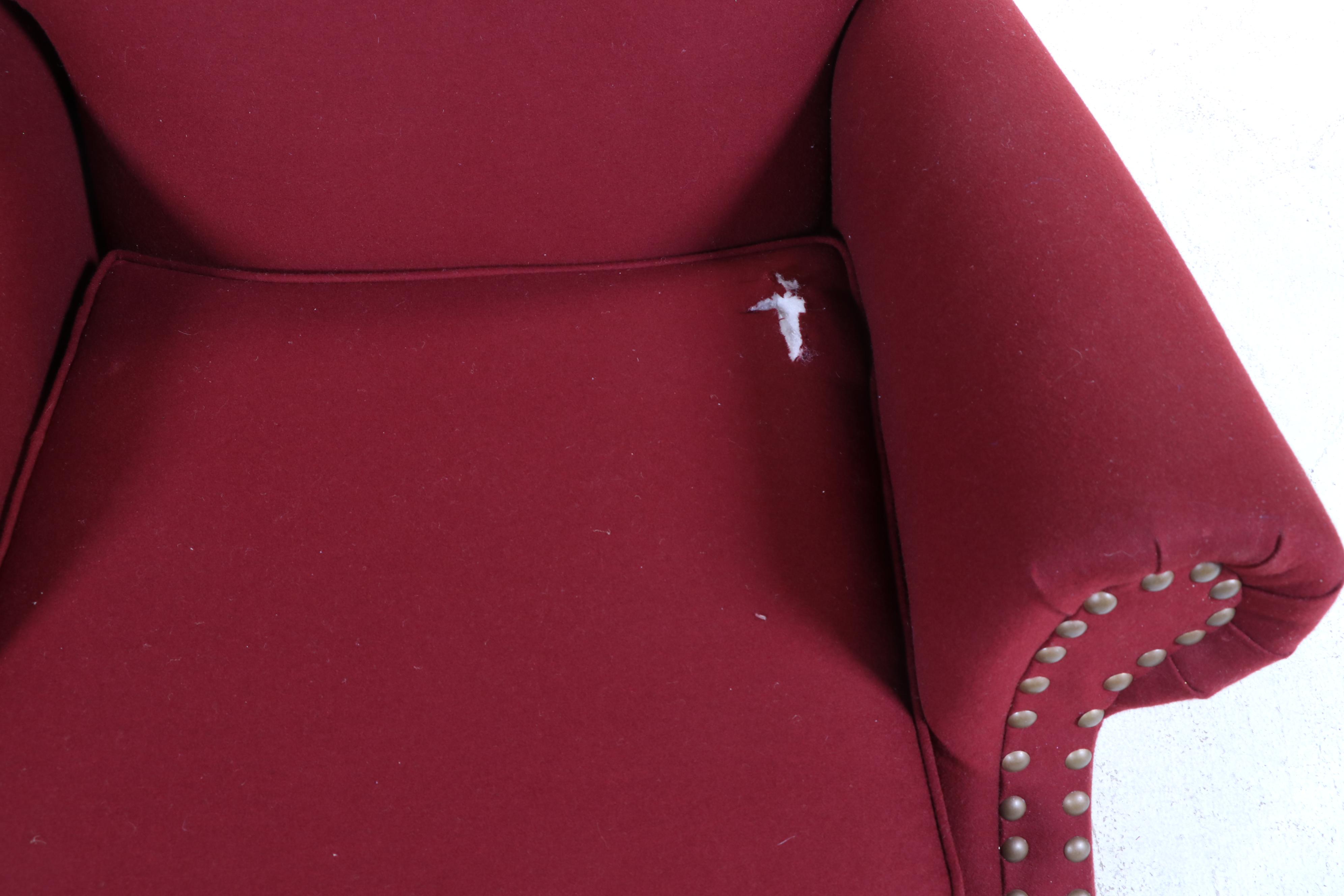 Pair of Sam Moore Furniture Custom-Upholstered Recliners with Nailheads