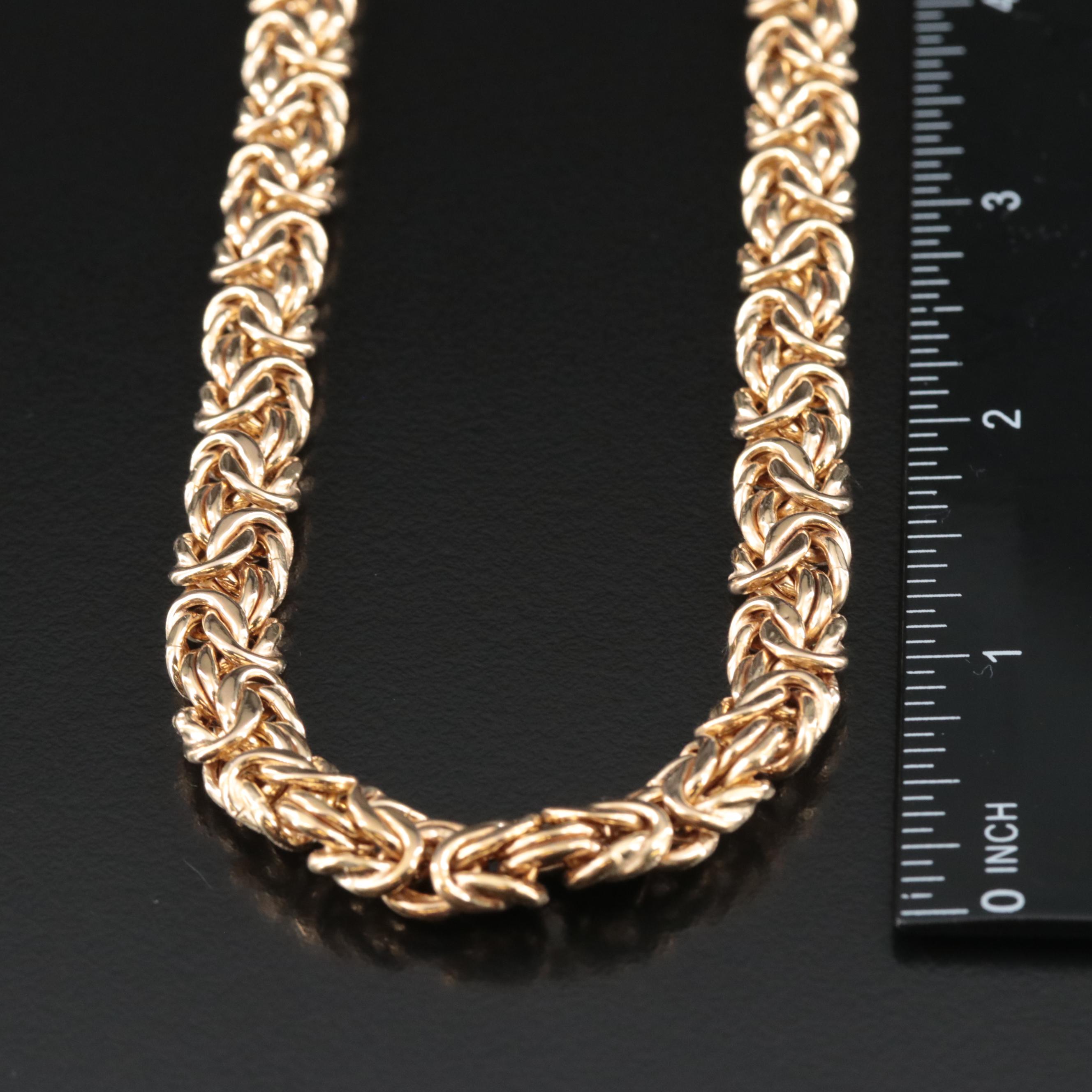 Italian Sterling Byzantine Chain Necklace