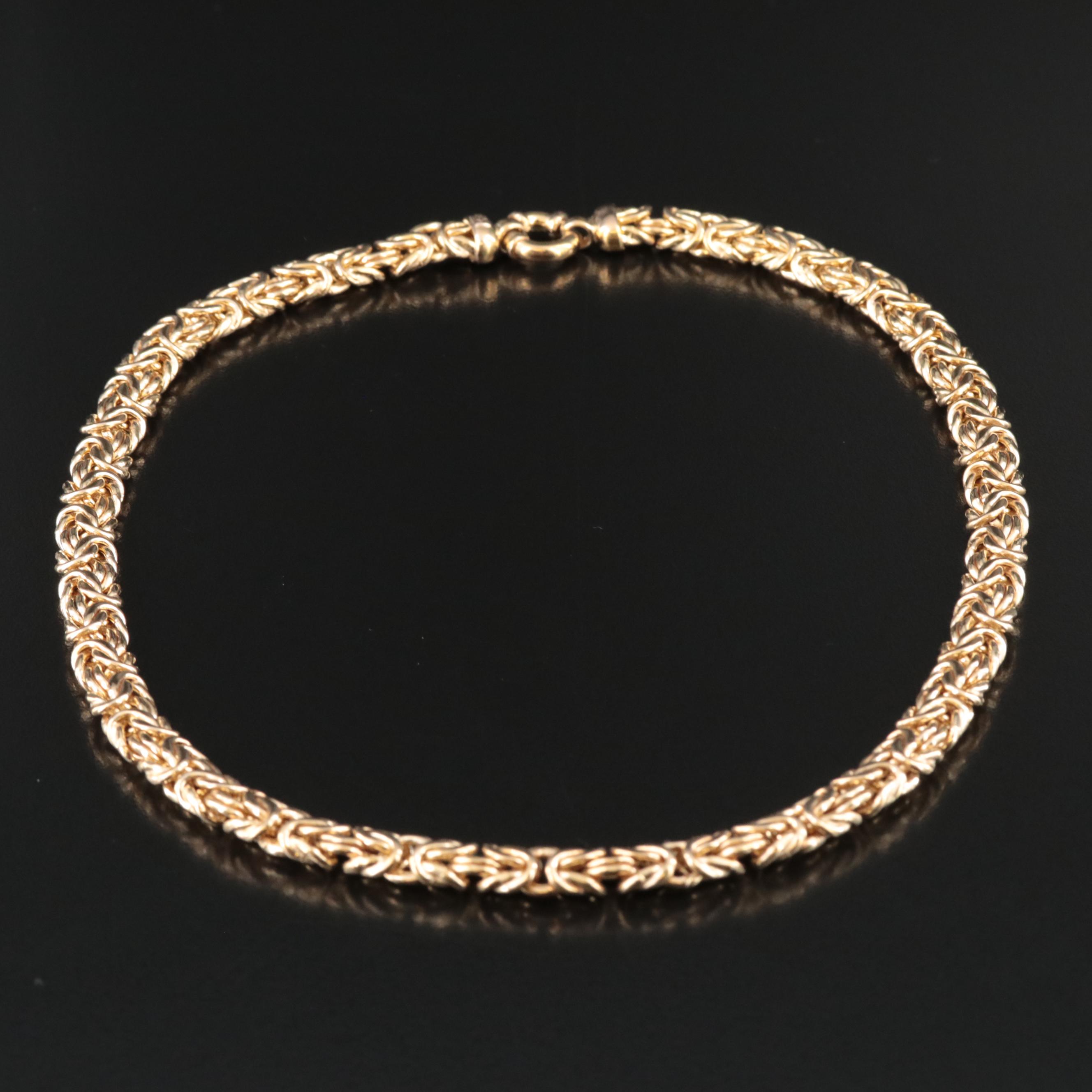 Italian Sterling Byzantine Chain Necklace