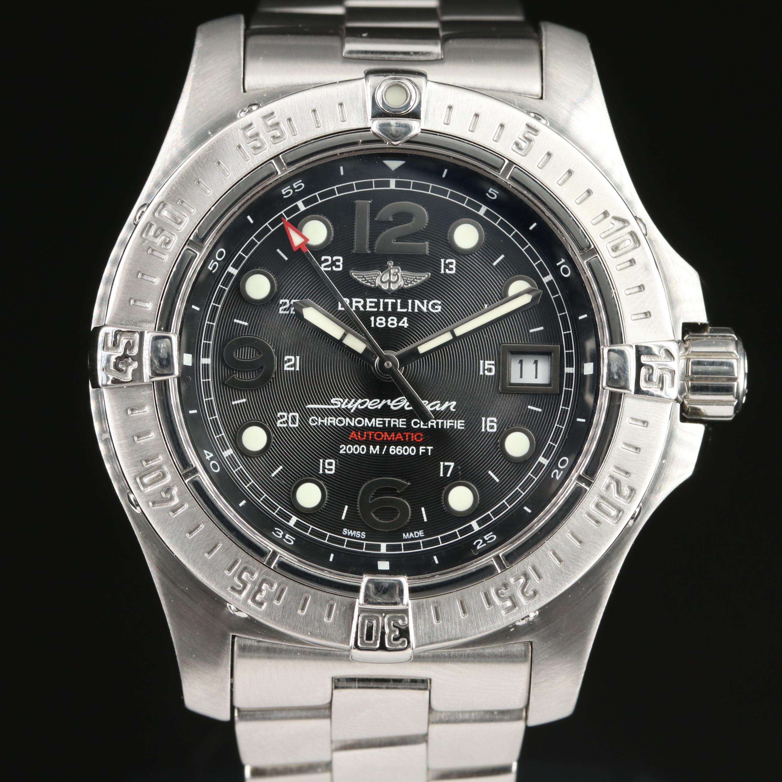 Breitling Superocean Steelfish X-Plus 44MM Black Steel Automatic Watch