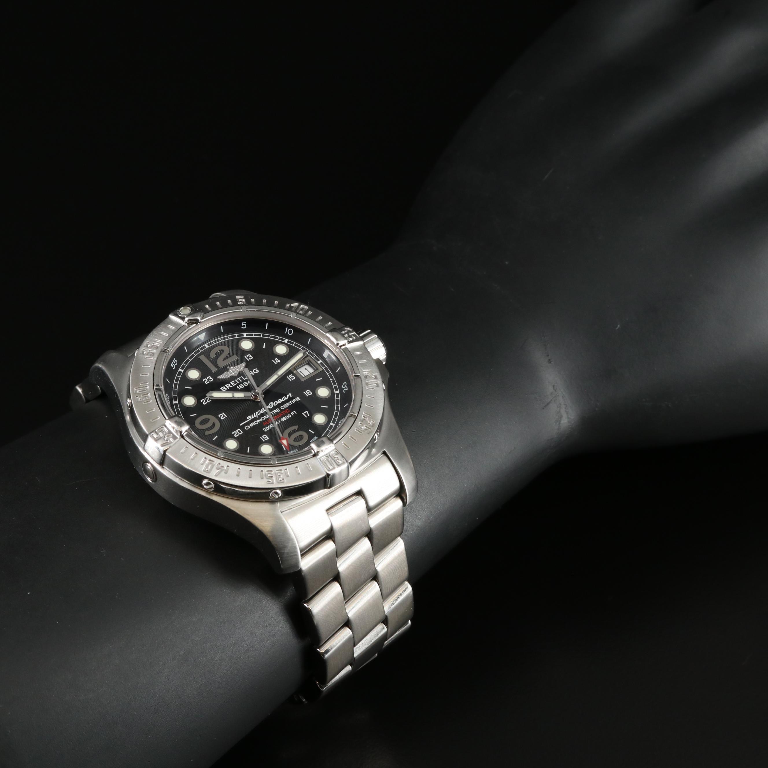 Breitling Superocean Steelfish X-Plus 44MM Black Steel Automatic Watch