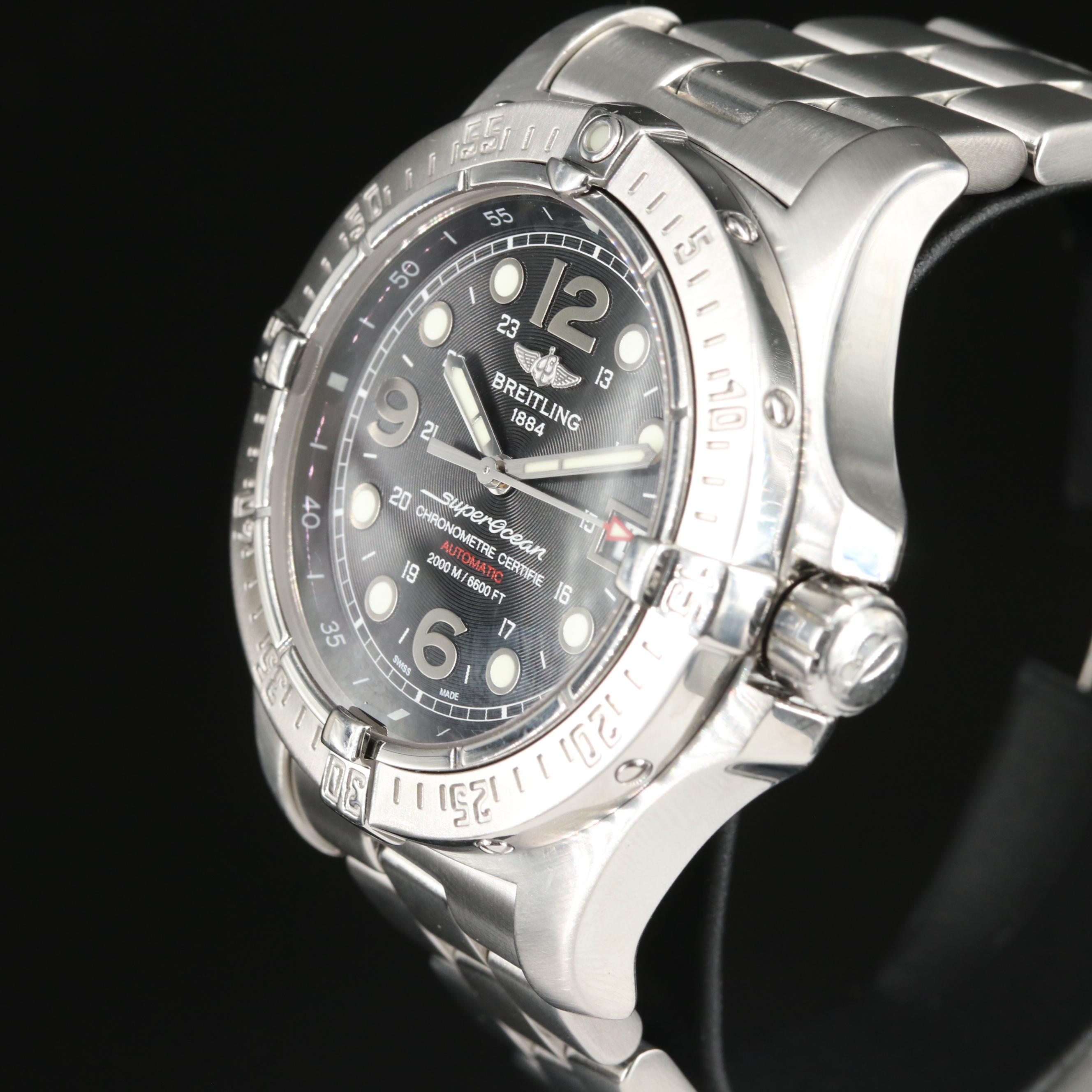 Breitling Superocean Steelfish X-Plus 44MM Black Steel Automatic Watch