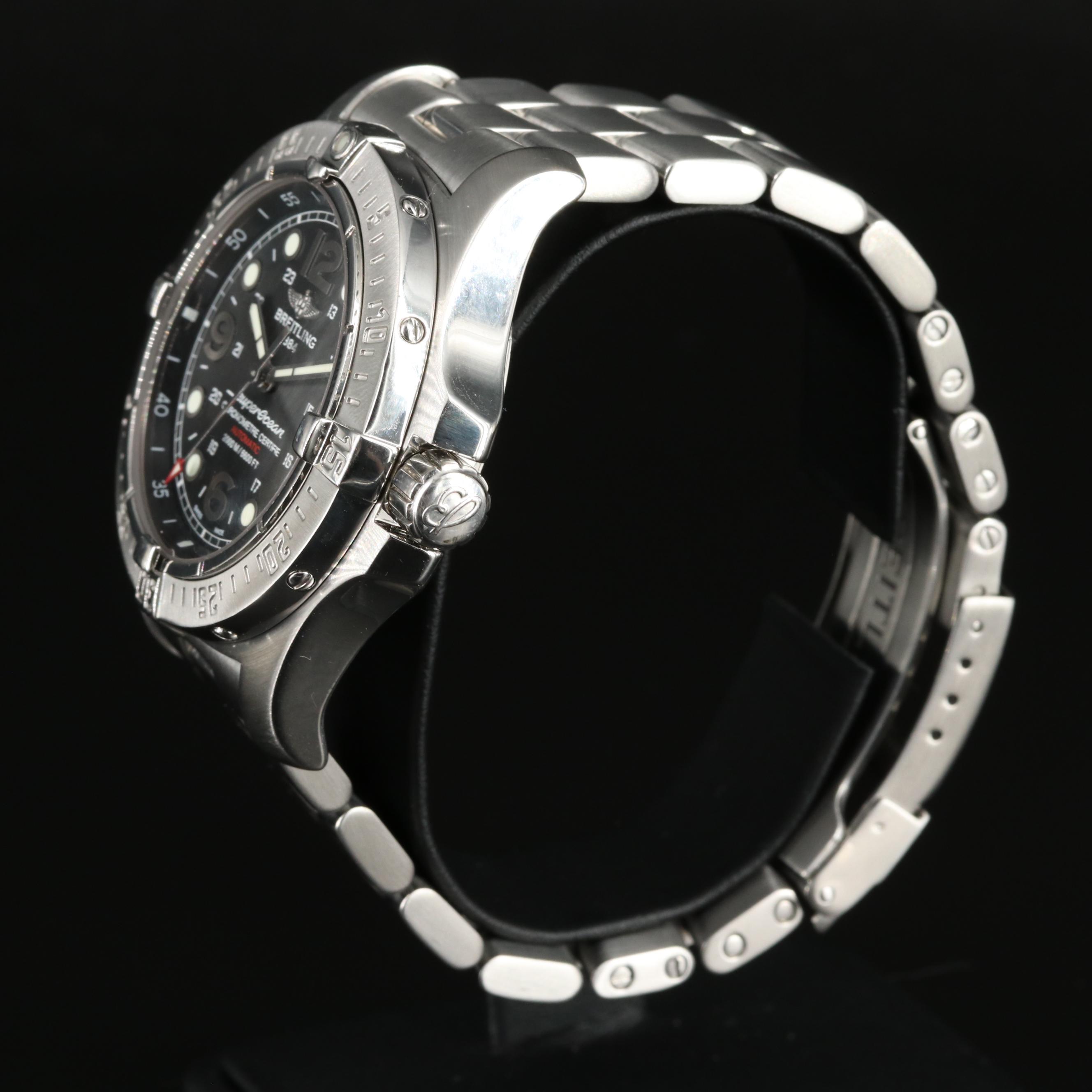 Breitling Superocean Steelfish X-Plus 44MM Black Steel Automatic Watch