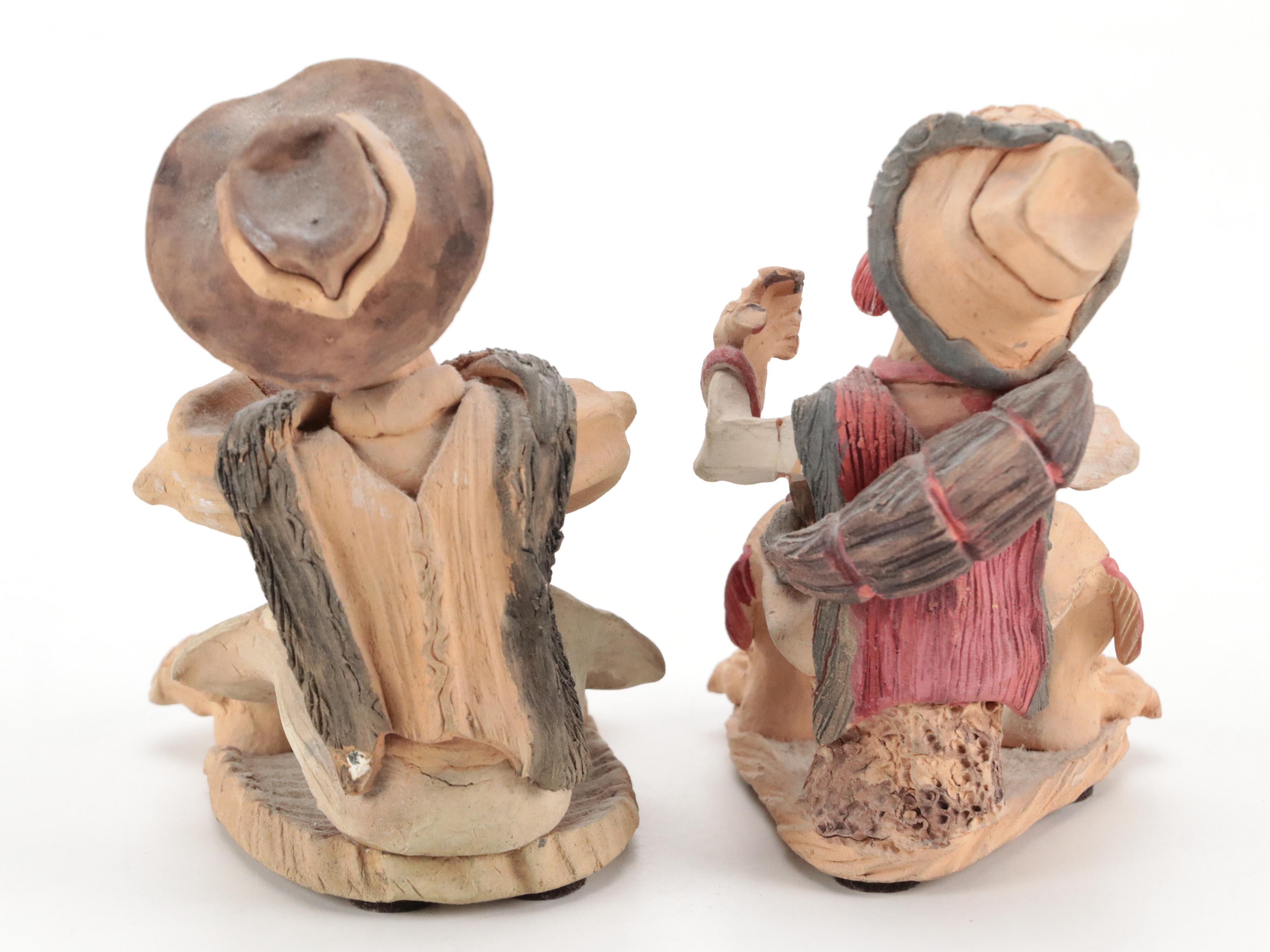 Cusco Peruvian Folk Art Terracotta Figurines, Late 20th Century