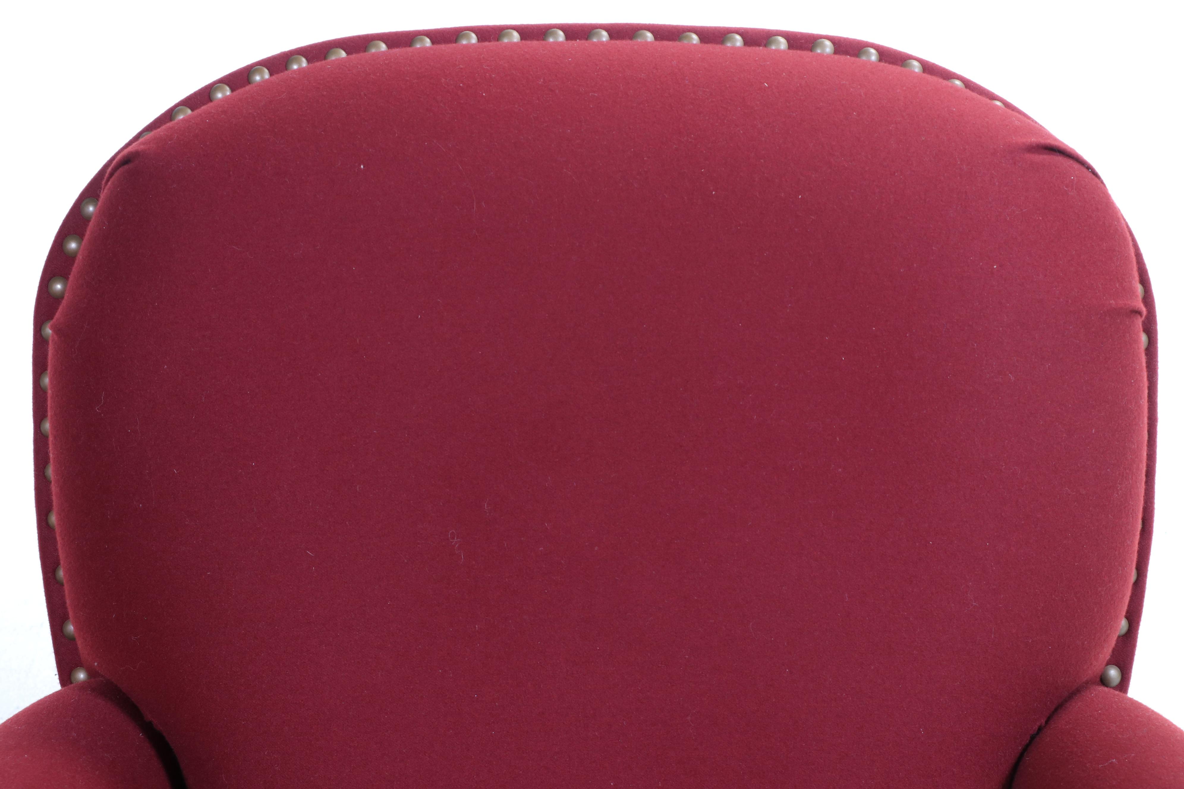 Pair of Sam Moore Furniture Custom-Upholstered Recliners with Nailheads