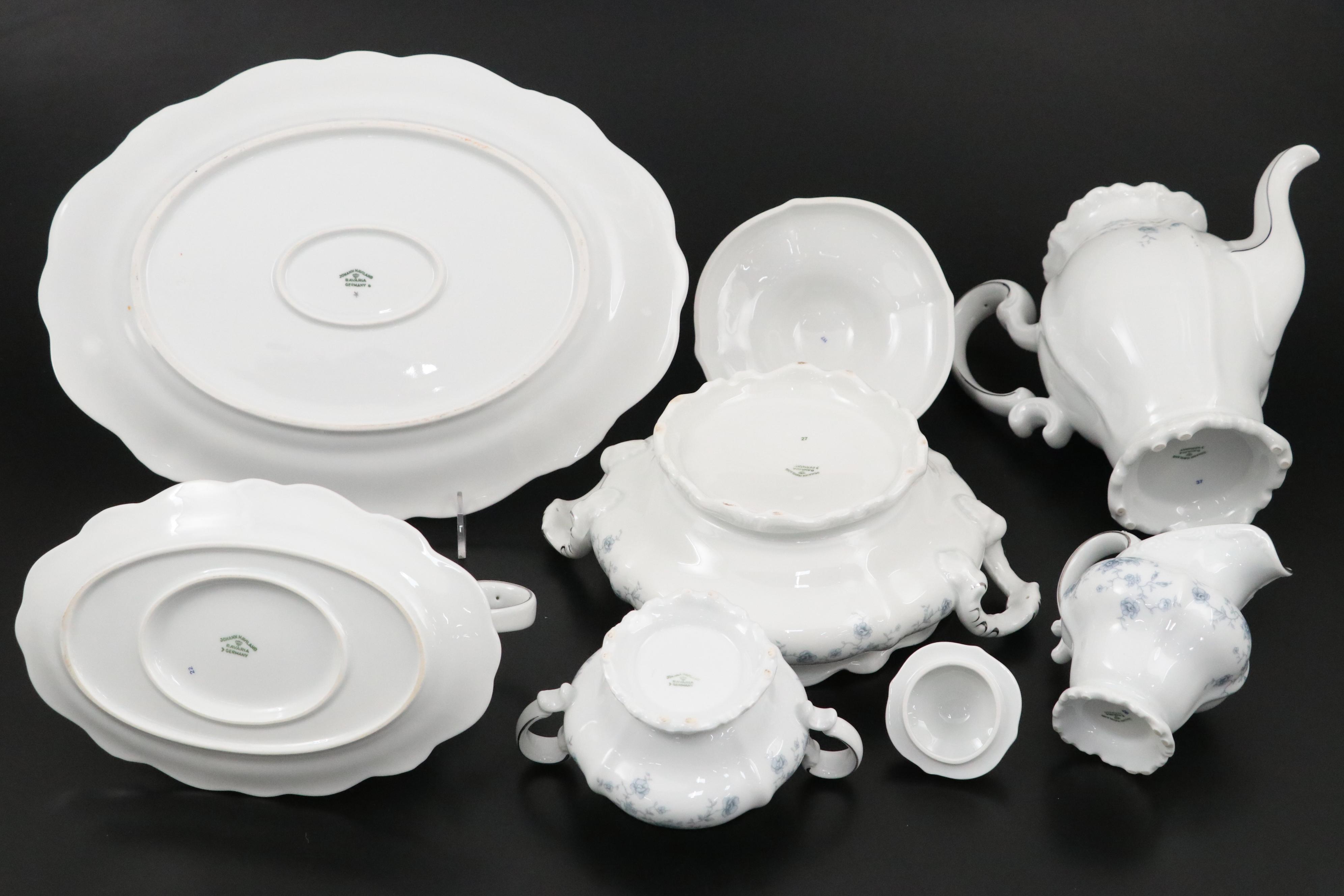 Johann Haviland "Blue Garland" Porcelain Dinnerware, 1974–1990