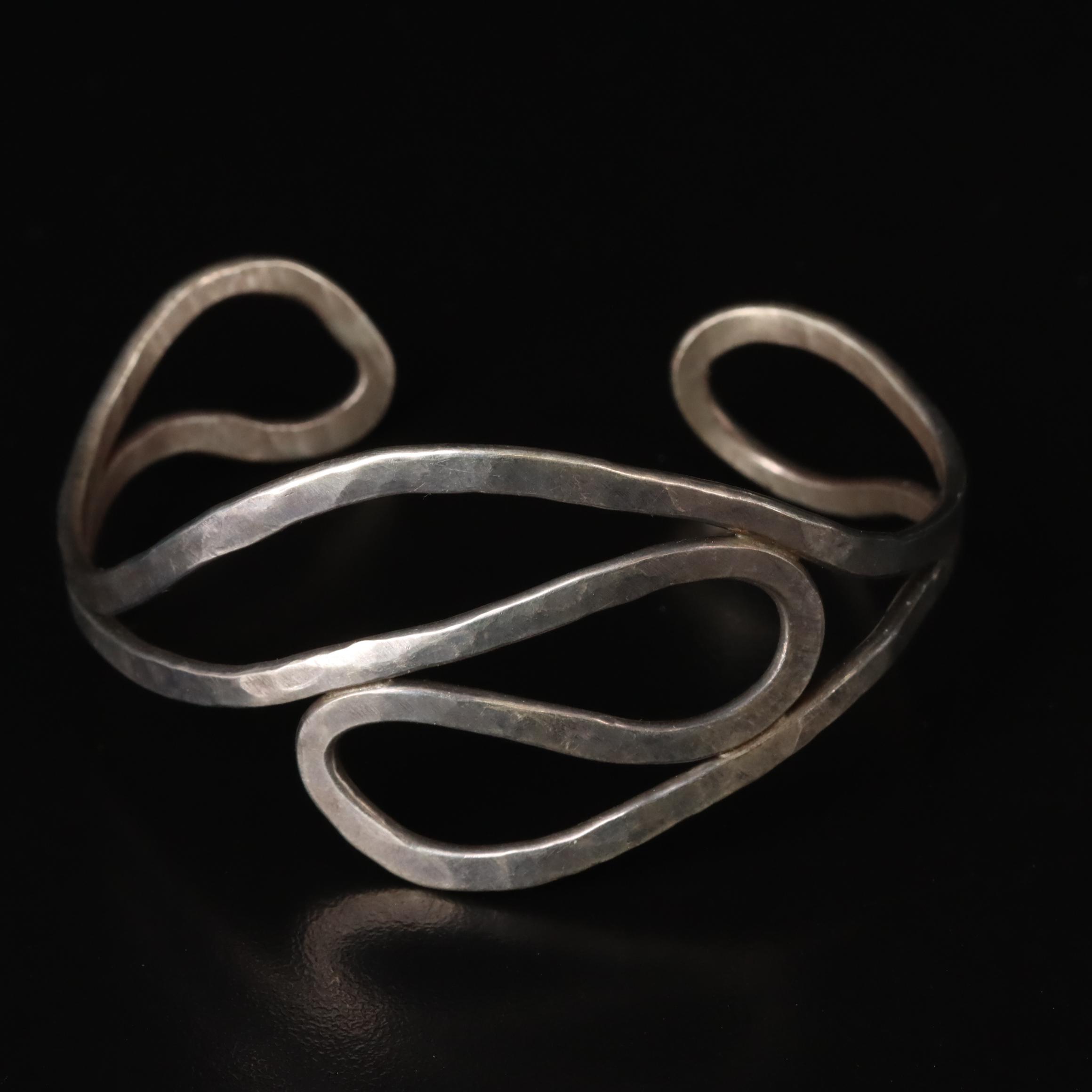 Sterling, Lapis Lazuli, Mabe Pearl Cuff Bracelets