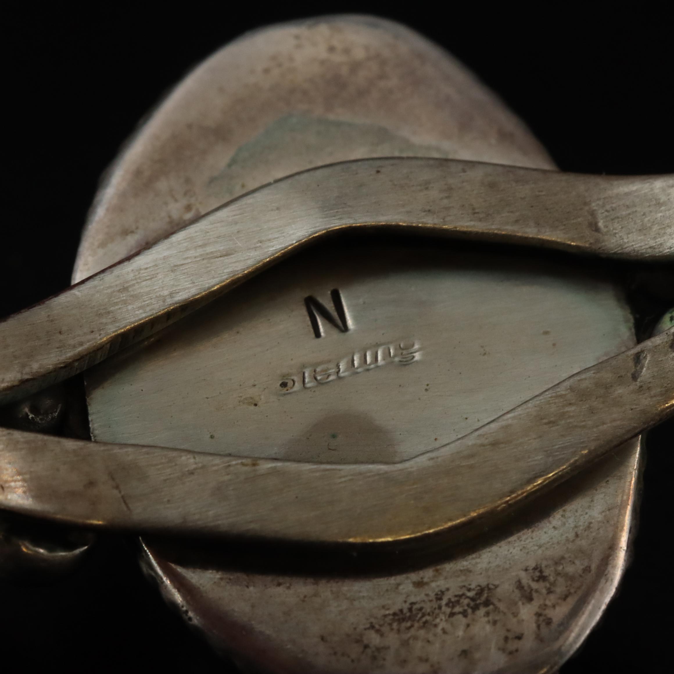 Sterling, Lapis Lazuli, Mabe Pearl Cuff Bracelets