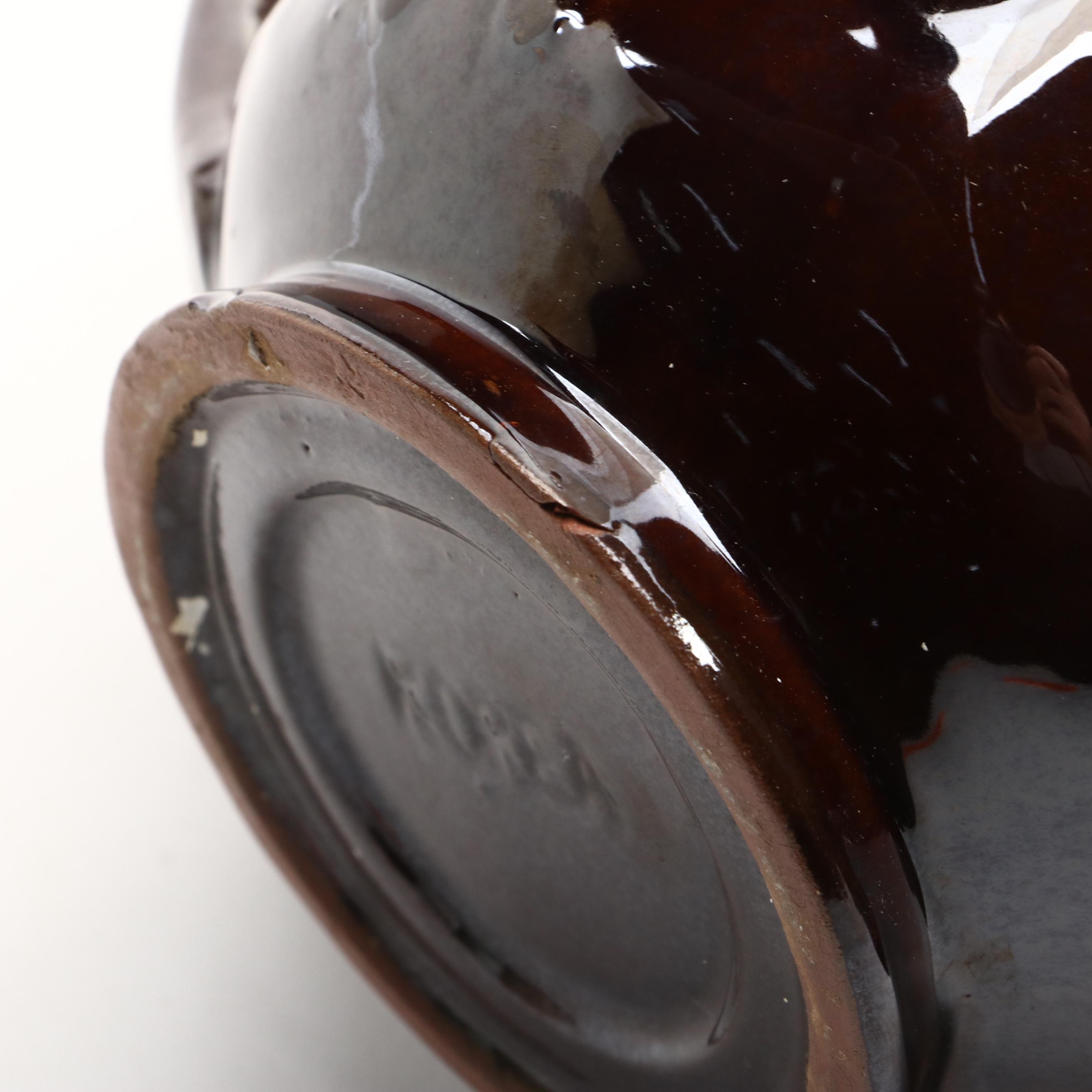 Drip Glazed Teapot with Other Art Pottery Pitchers