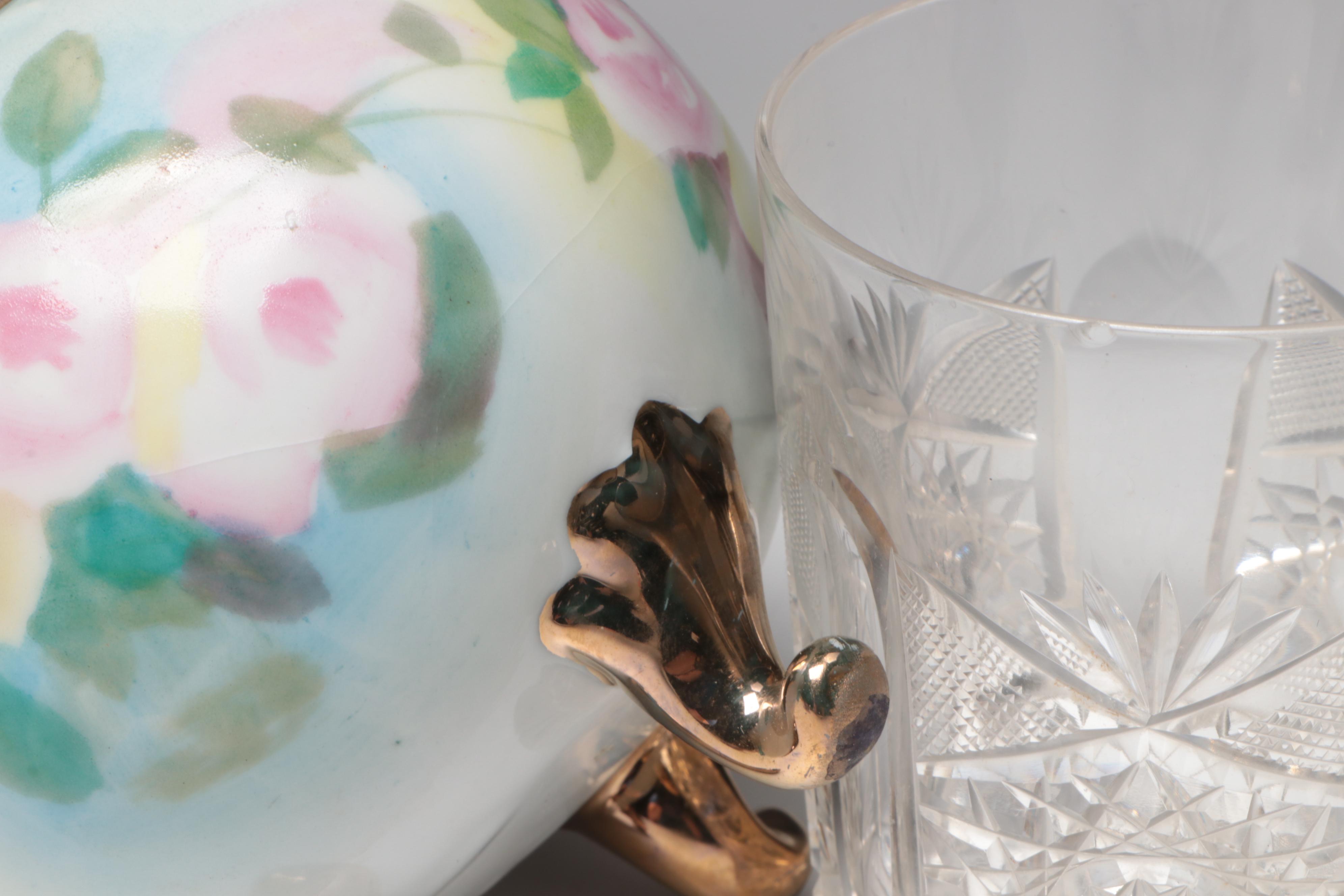 Lenox "Holiday" Porcelain Pitcher with Hand-Painted Porcelain Bowl and More