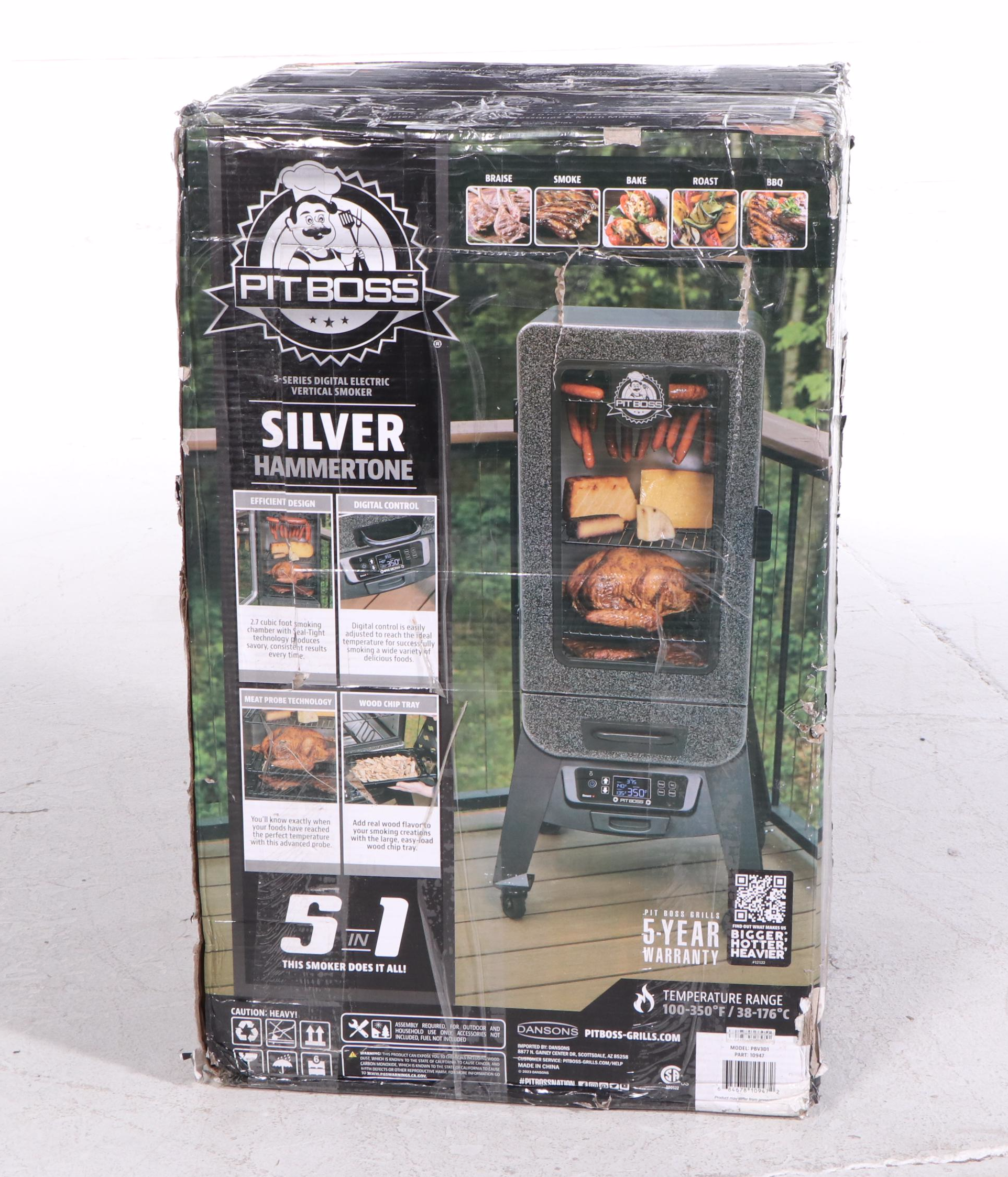 Pit Boss 3Series Silver Hammertone Digital Vertical Smoker EBTH