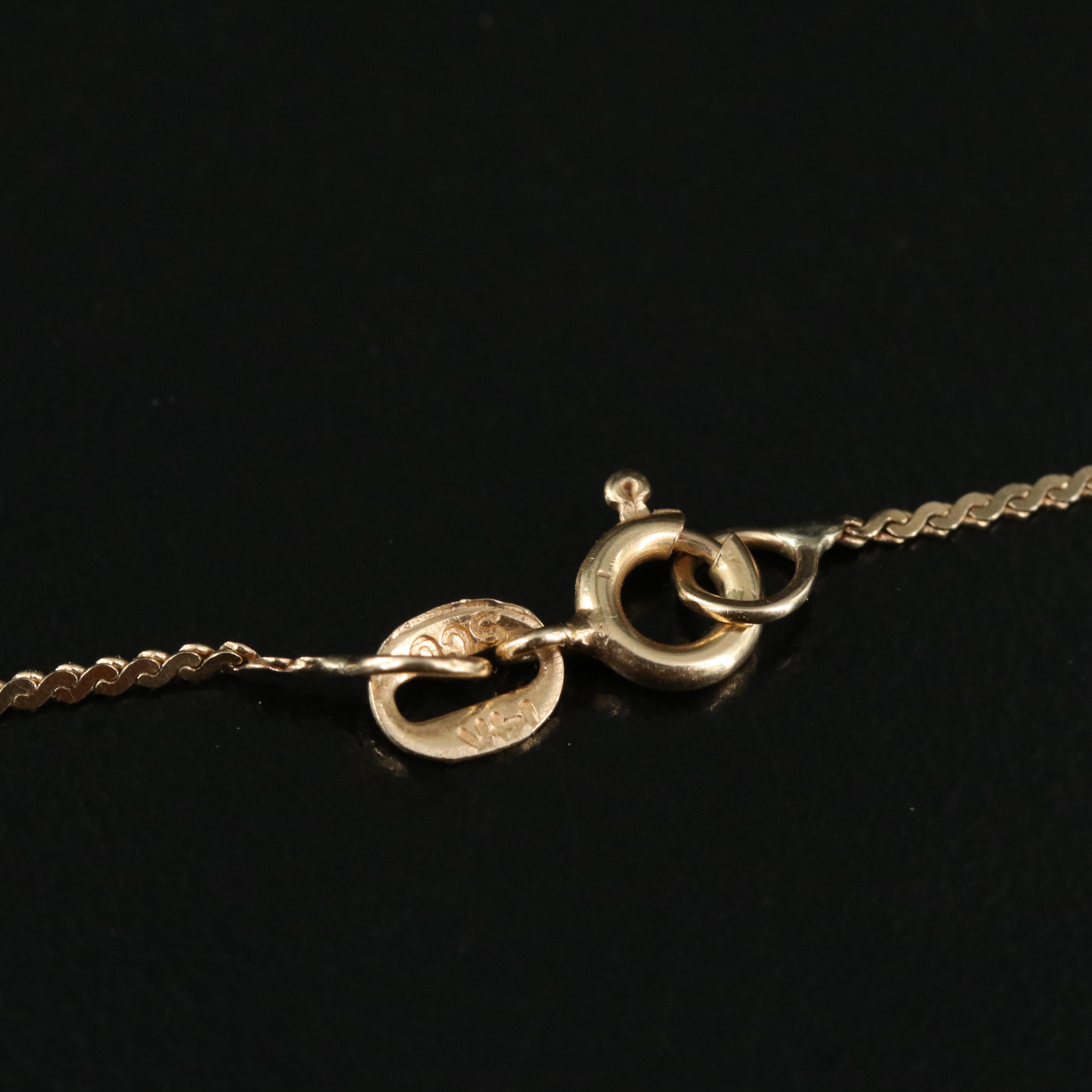 14K Charm Holder with Charms Necklace