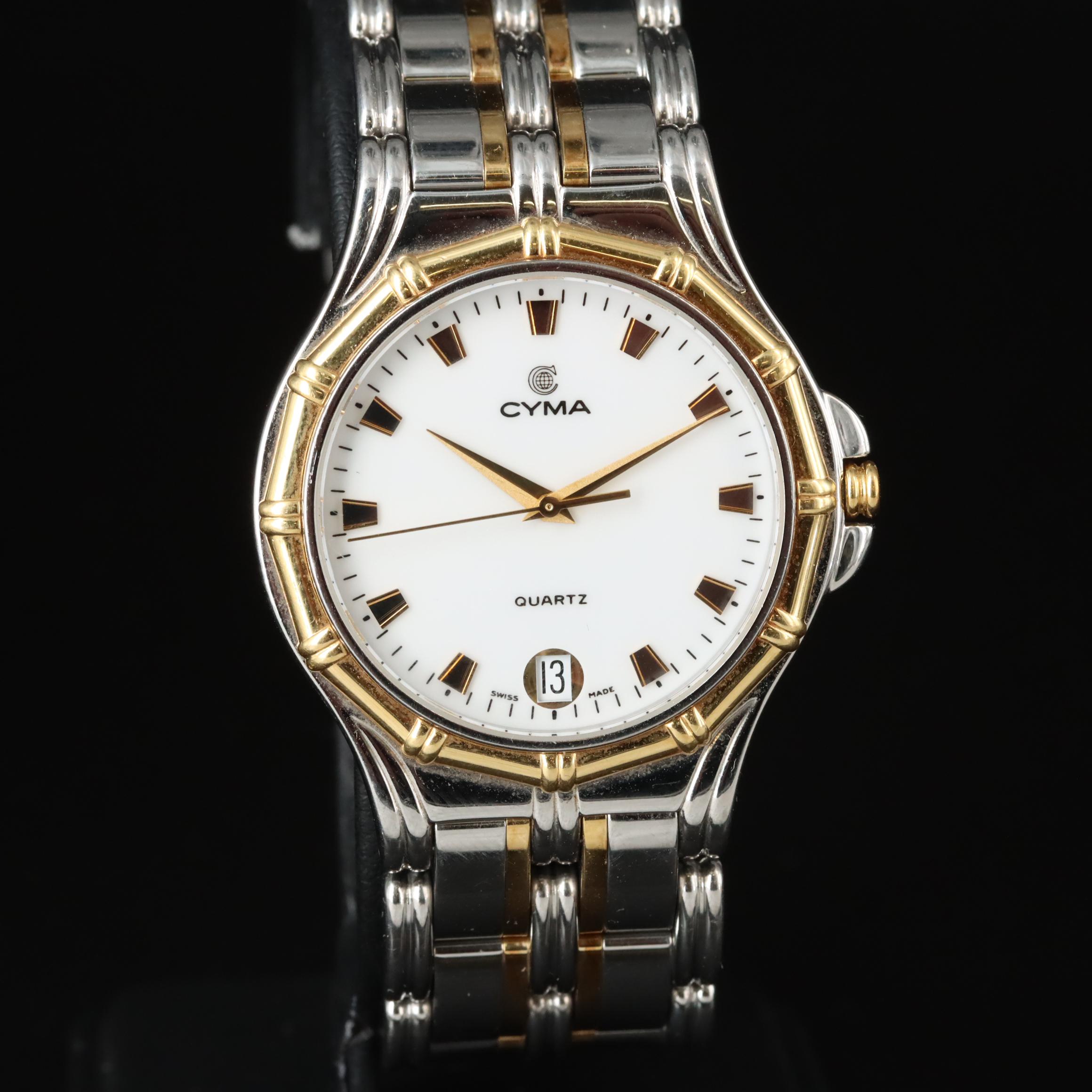 18K and Stainless Steel Cyma Quartz Watch