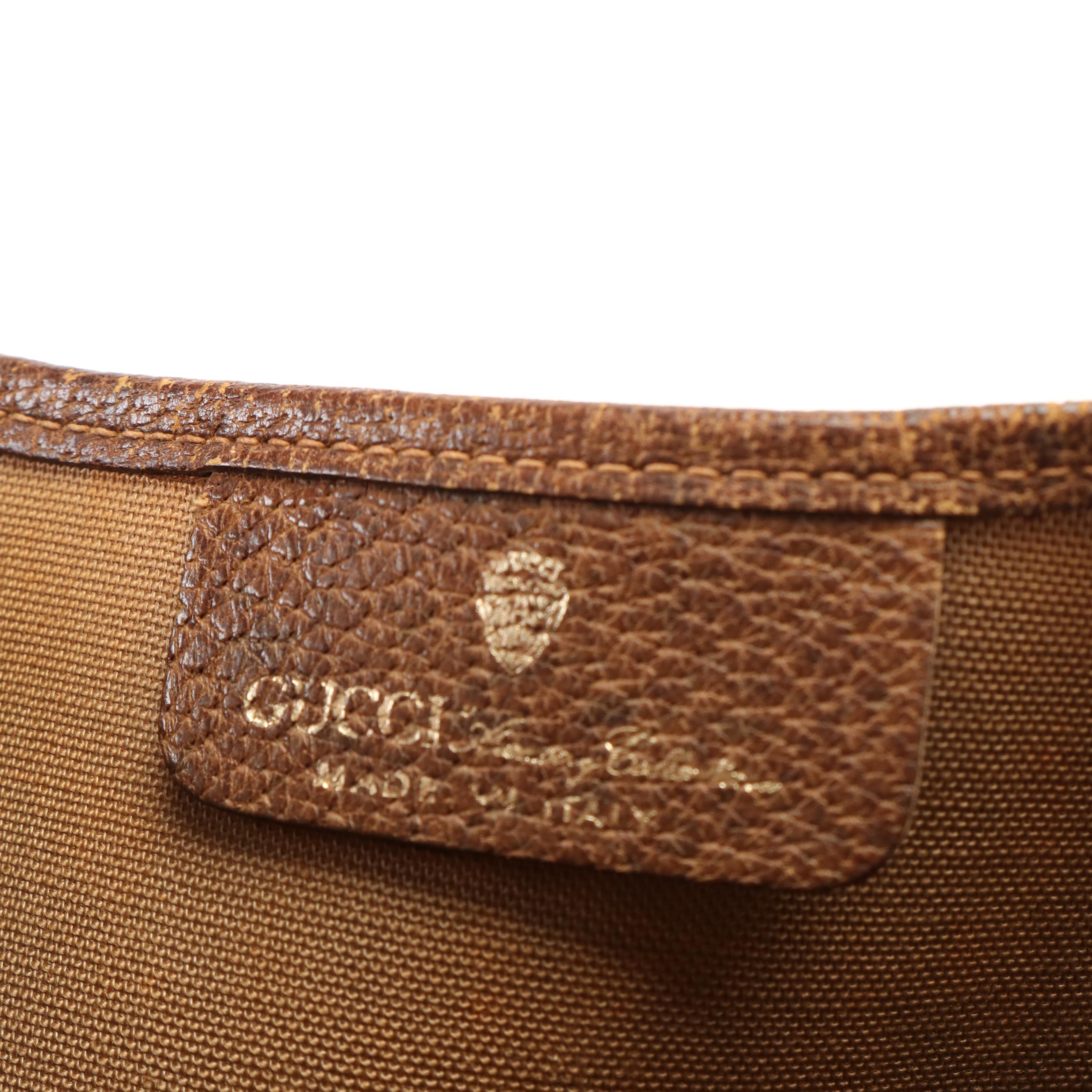 Gucci Accessory Collection Sherry Line Tote Bag in GG Supreme Coated Canvas