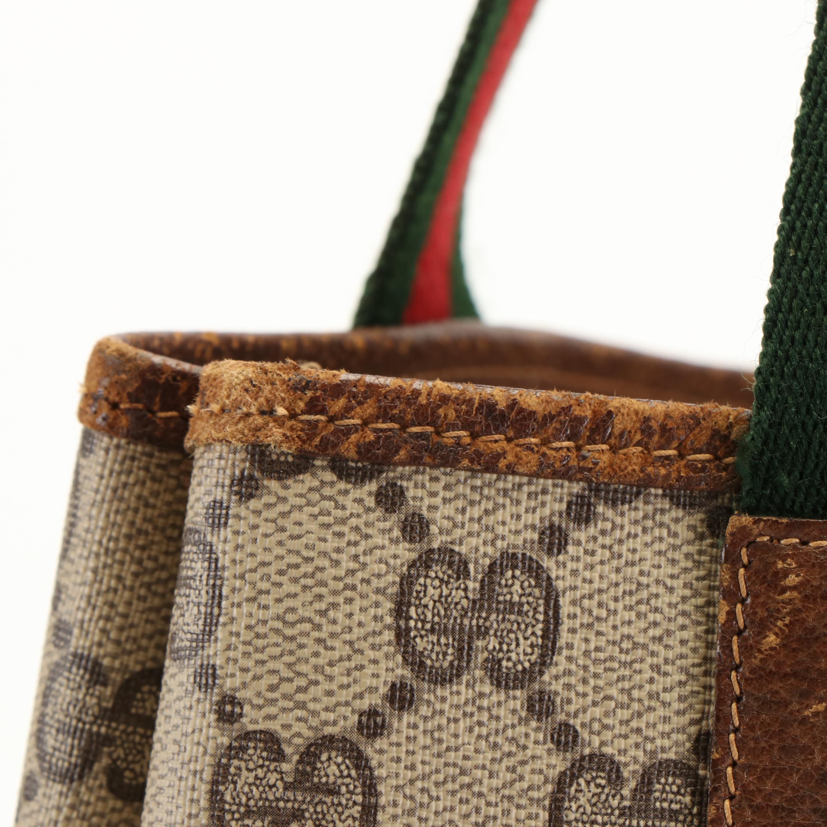 Gucci Accessory Collection Sherry Line Tote Bag in GG Supreme Coated Canvas