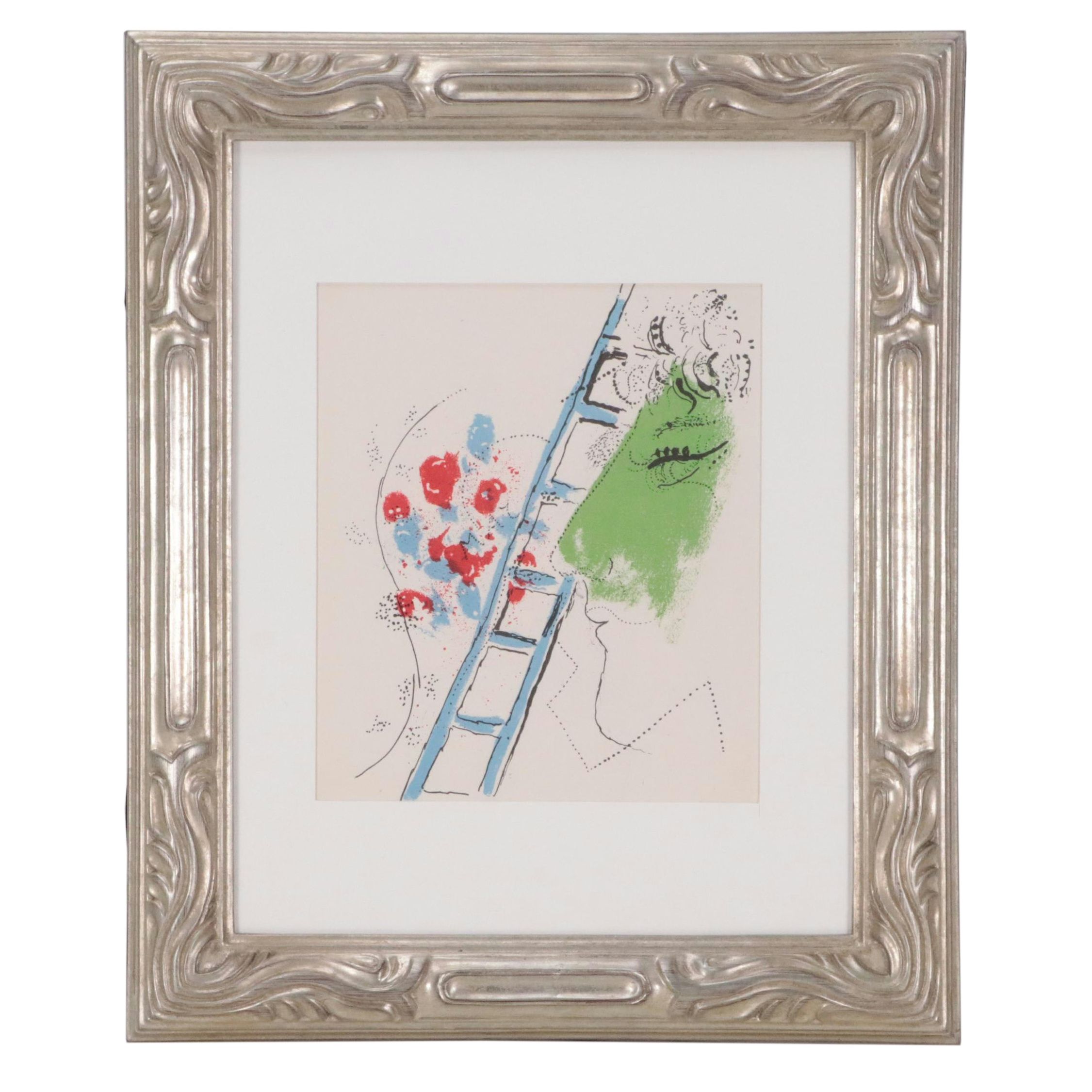 Marc Chagall Lithograph "L'echelle," 1957
