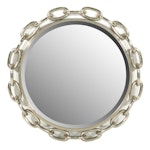 Large Chain Link Framed Wall Mirror