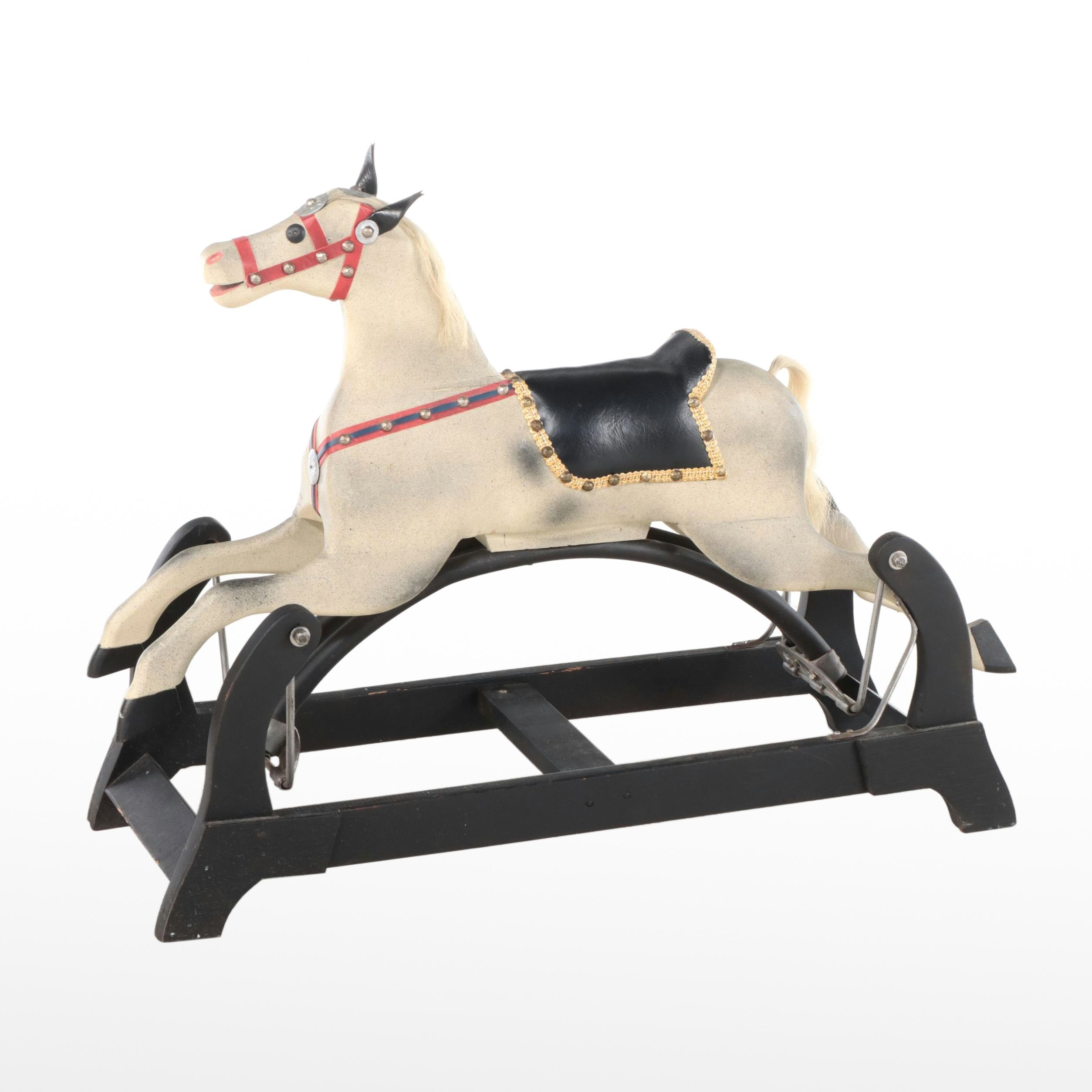 Victorian Style Wooden Platform Rocking Horse