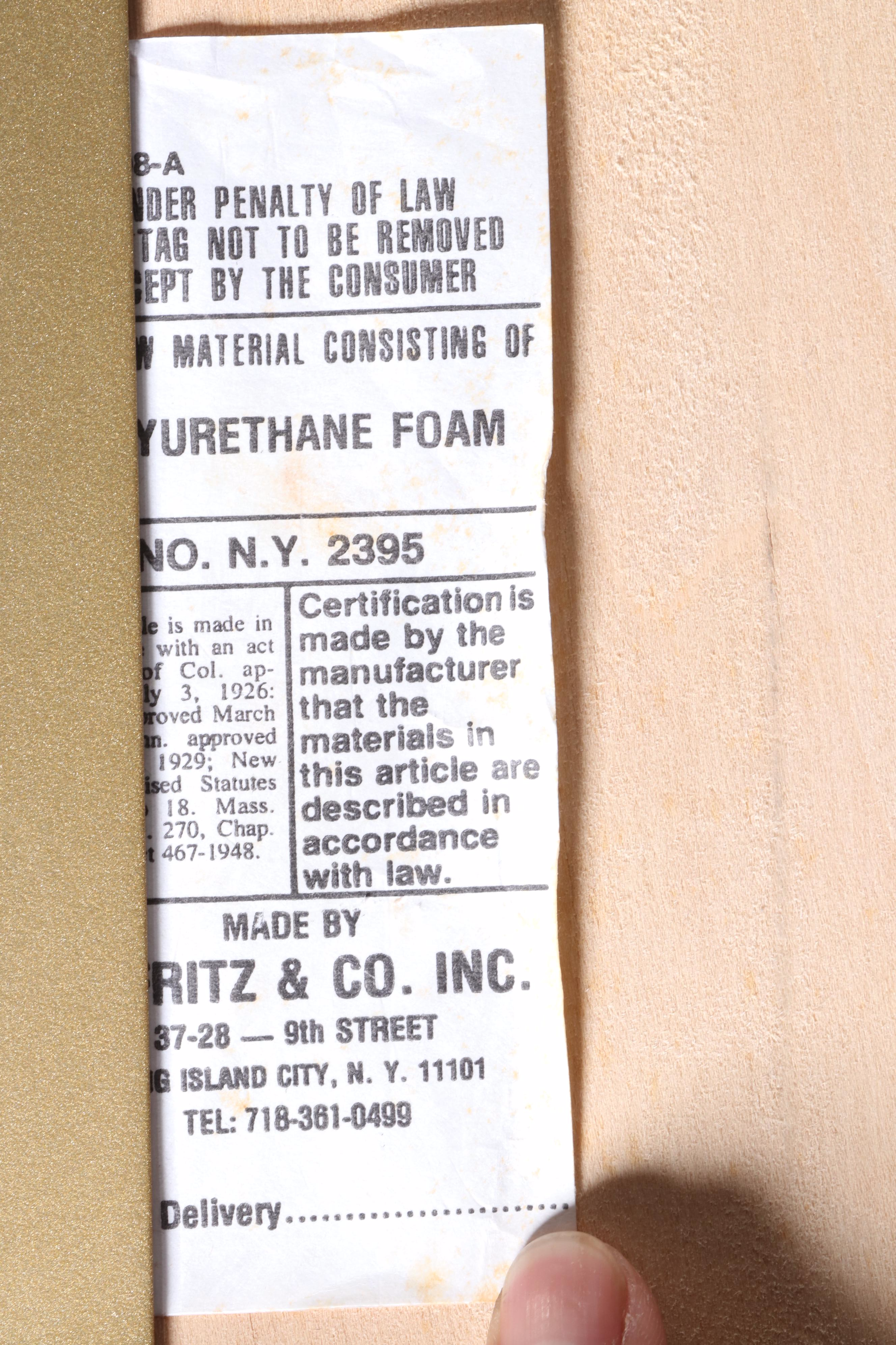 Eight A. Fritz & Co. Gilt Metal and Velvet Folding Side Chairs, Mid-20th Century