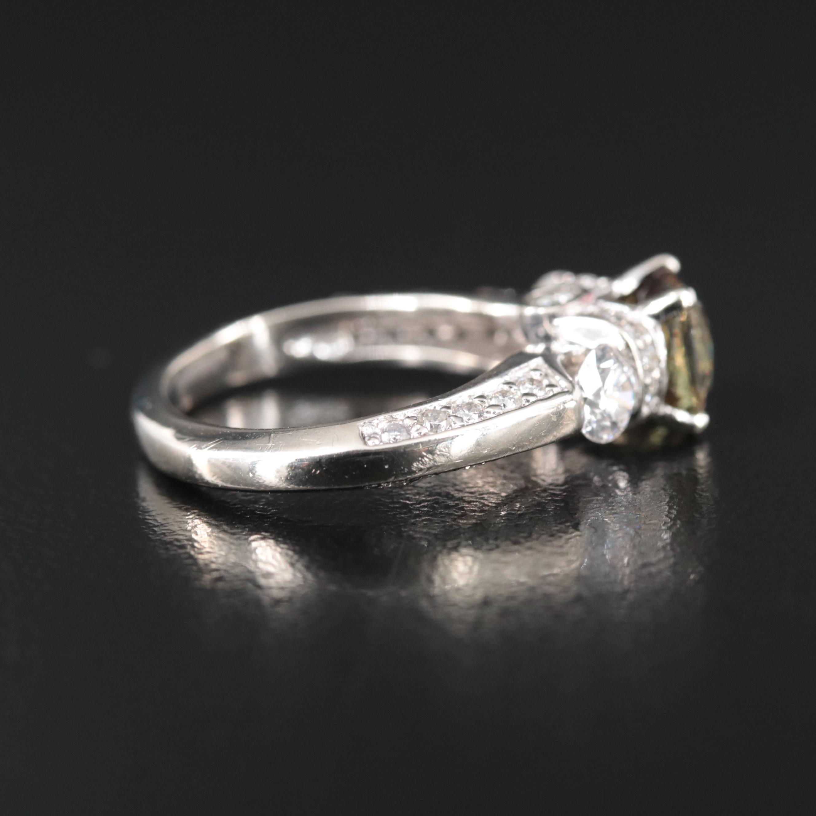 14K 1.75 CT Ceylon Alexandrite and 1.19 CTW Diamond Ring with GIA Report