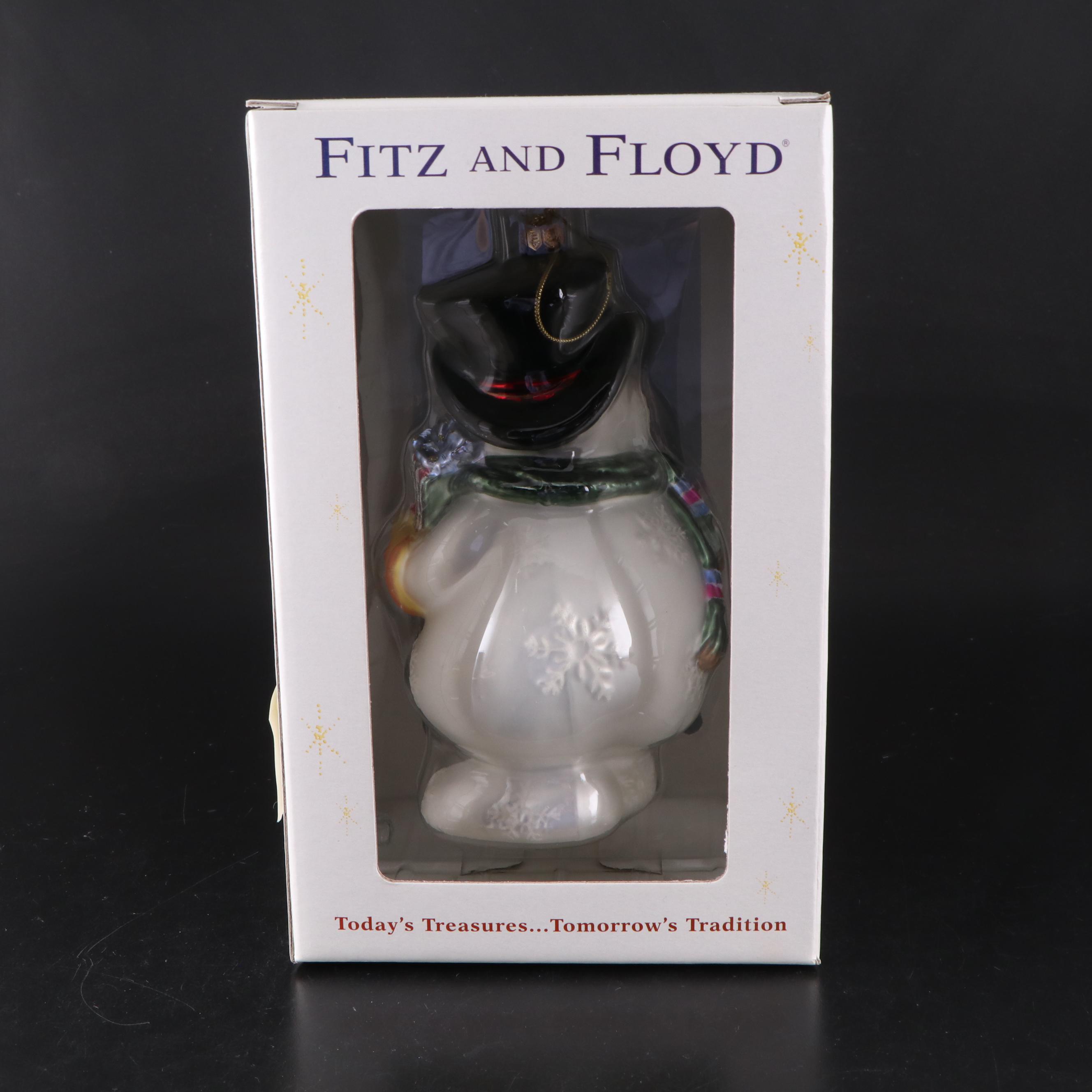 Thomas Kinkade Illuminated Snowman with Other Snowman Decor