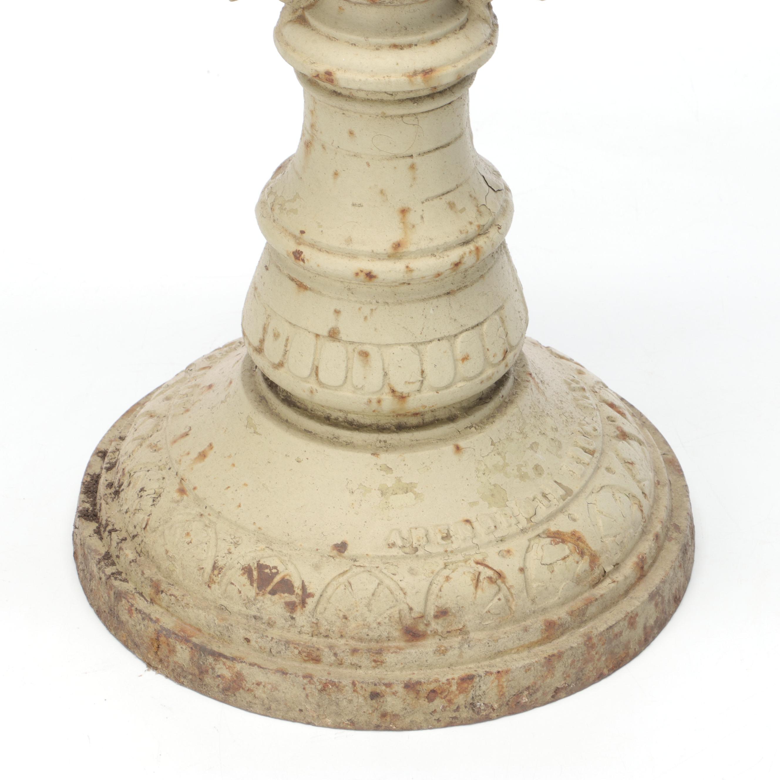 Victorian Abendroth Brothers Painted Cast Iron Water Heater Stand, 19th Century