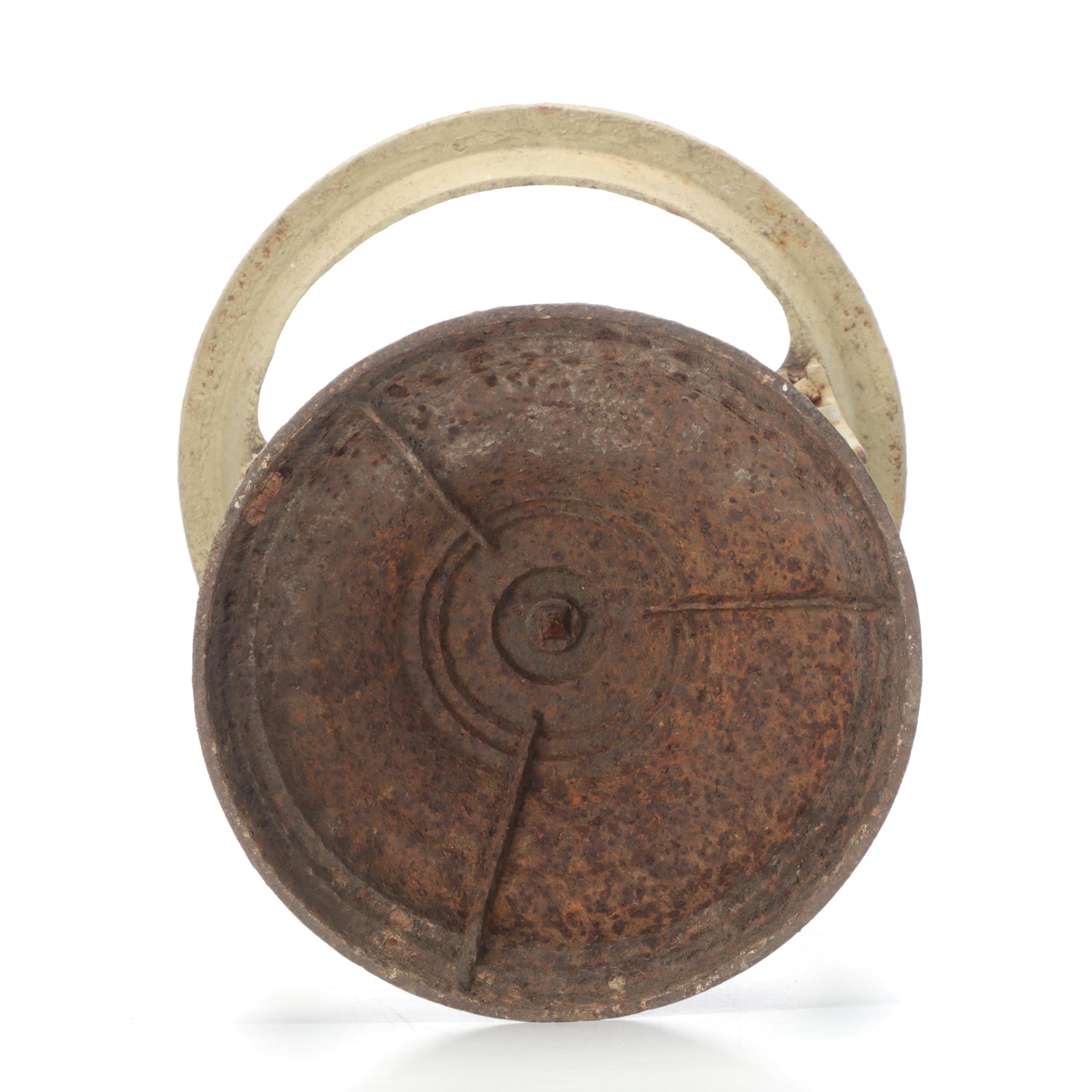 Victorian Abendroth Brothers Painted Cast Iron Water Heater Stand, 19th Century