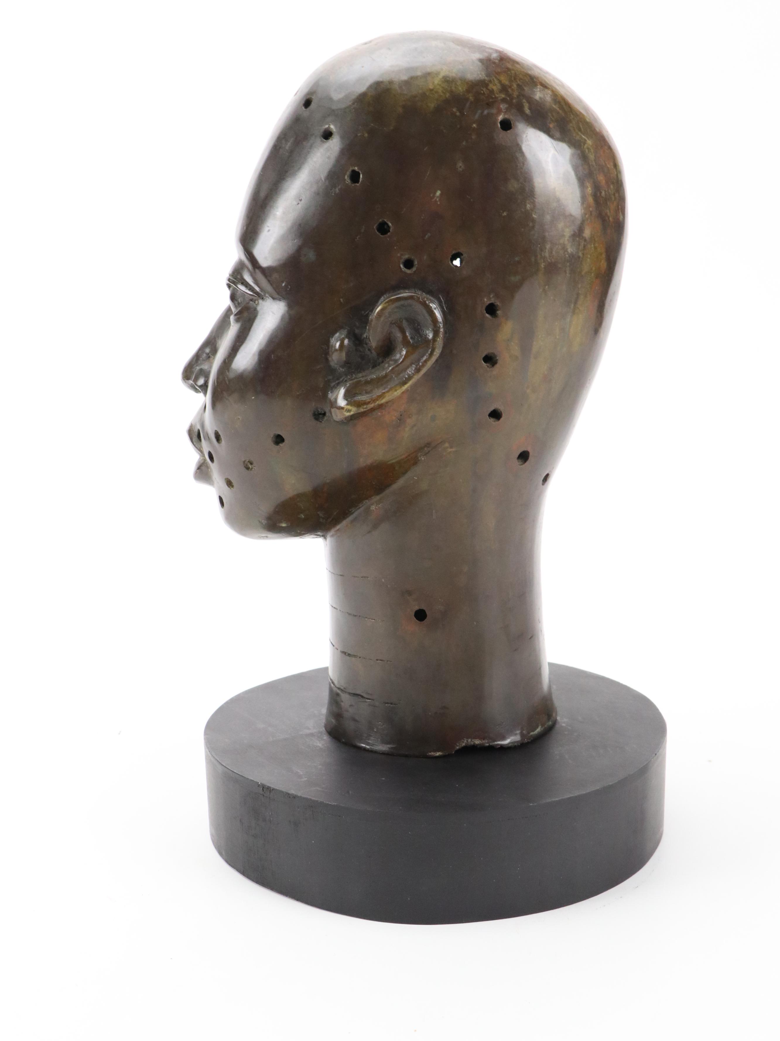 Bronze Sculpture of the Head of Emotan, Probably Benin