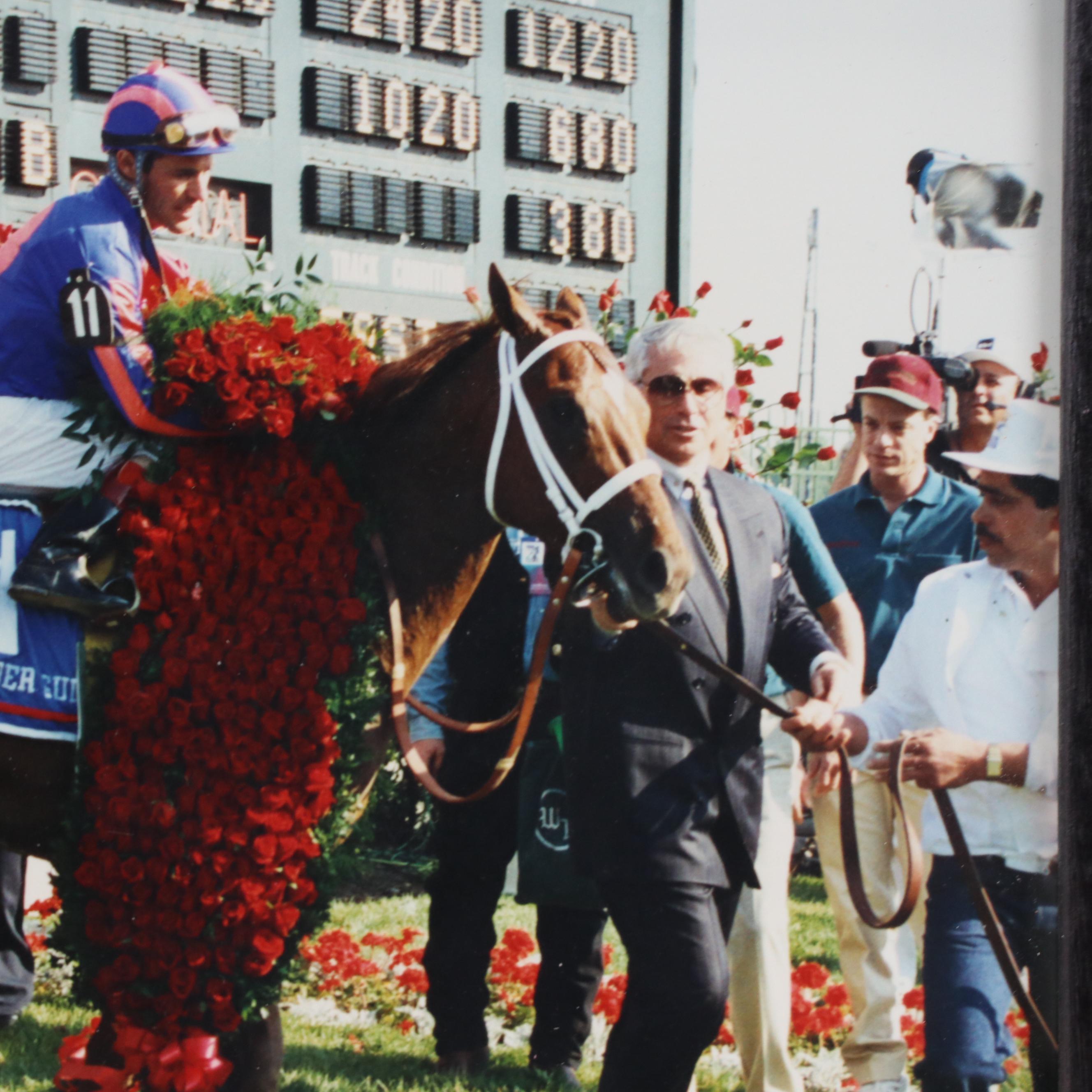 Color Photograph of Racehorse Thunder Gulch Winner of Kentucky Derby, 1995