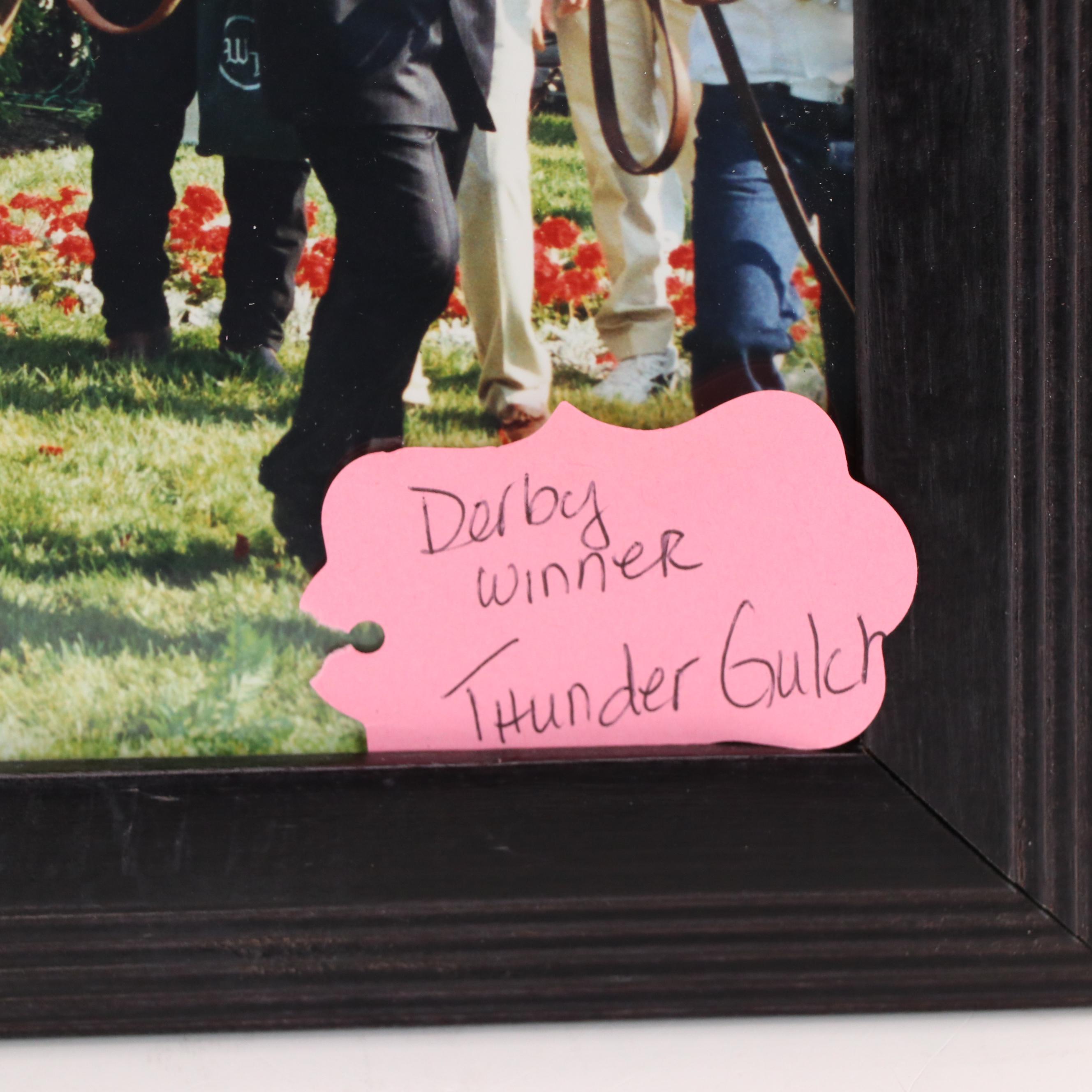 Color Photograph of Racehorse Thunder Gulch Winner of Kentucky Derby, 1995