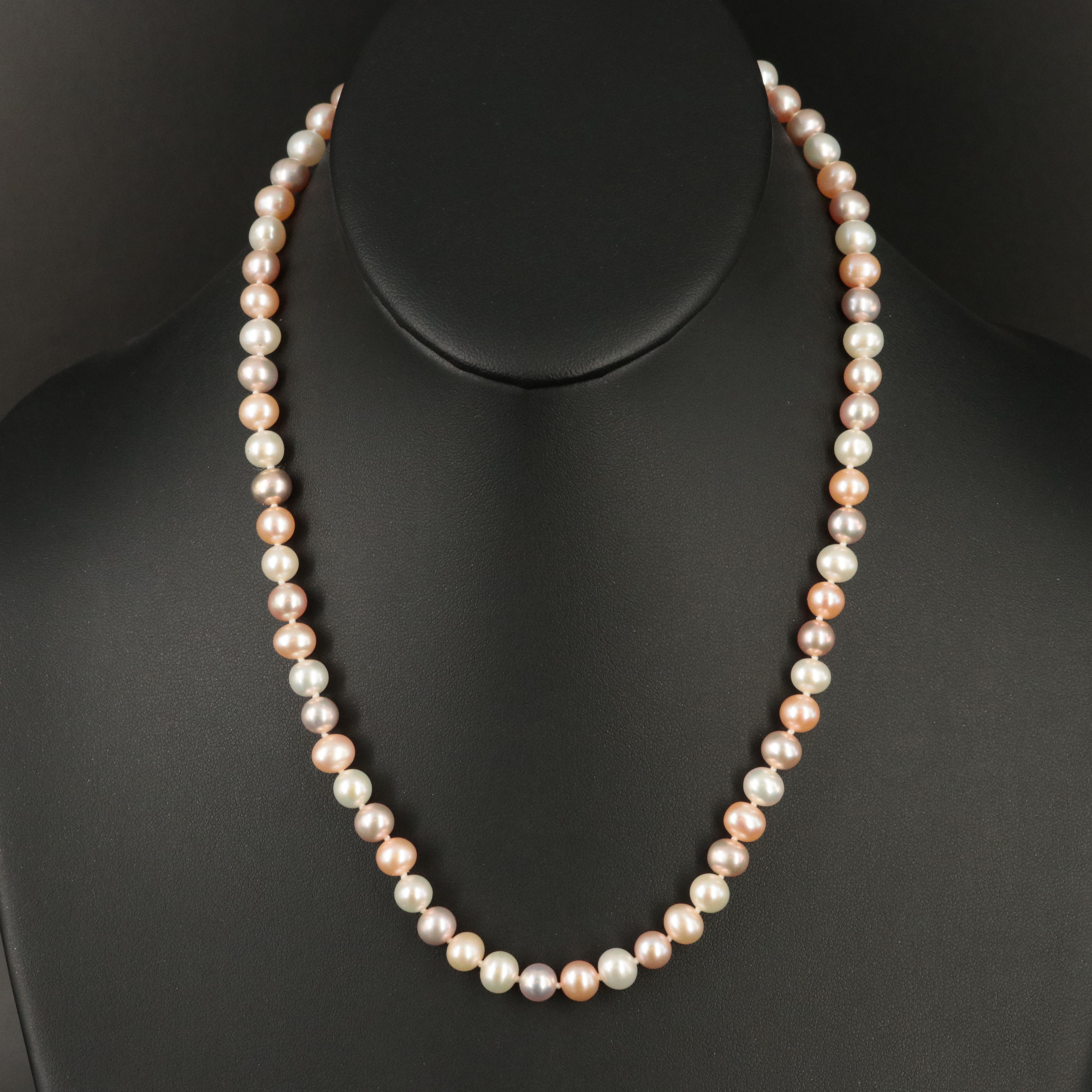 Pearl Jewelry Set with 14K Closures and Accents