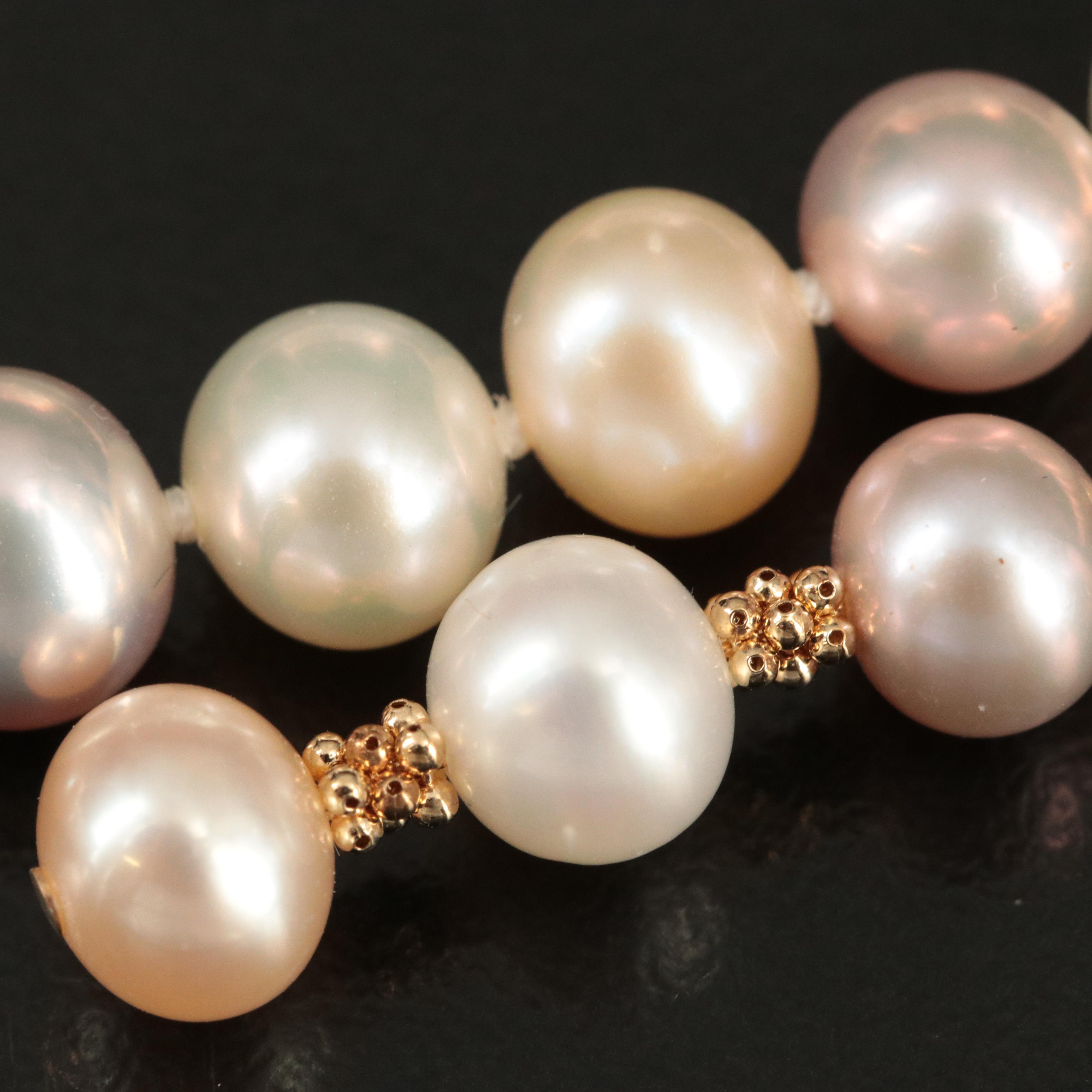 Pearl Jewelry Set with 14K Closures and Accents