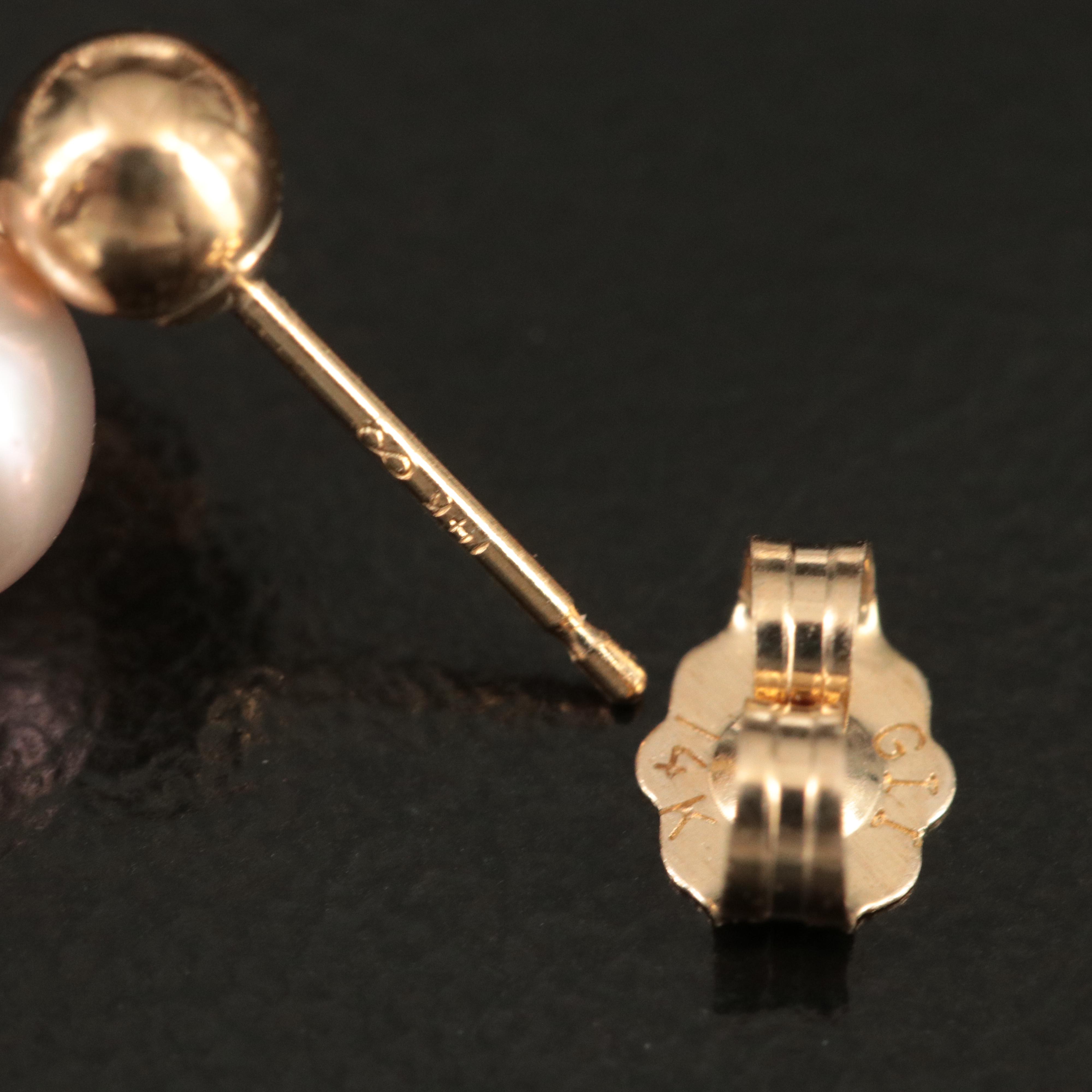 Pearl Jewelry Set with 14K Closures and Accents