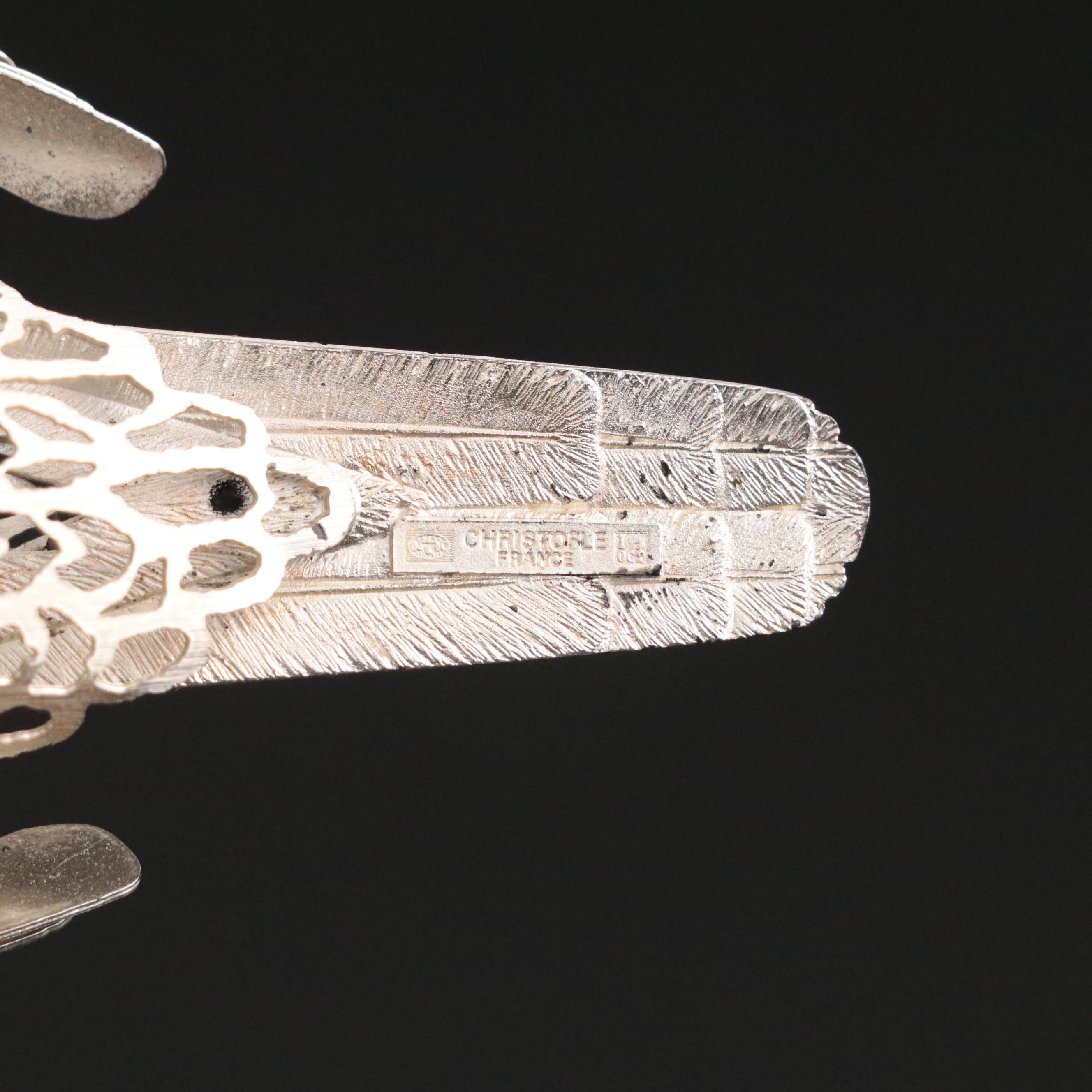 Christofle Openwork Silver Plate Bird Figurine